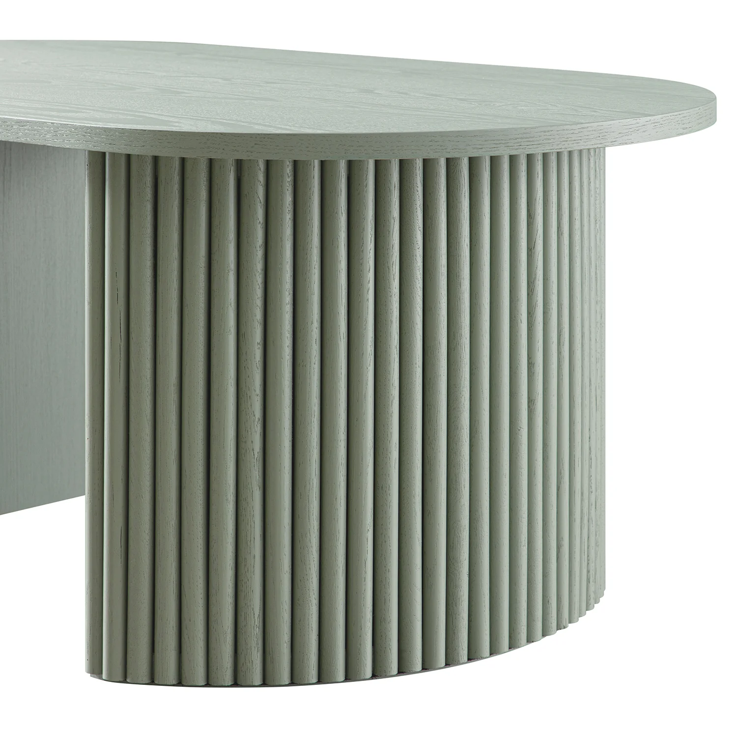 Maru Oval Coffee Table, Sage Green - Image 11