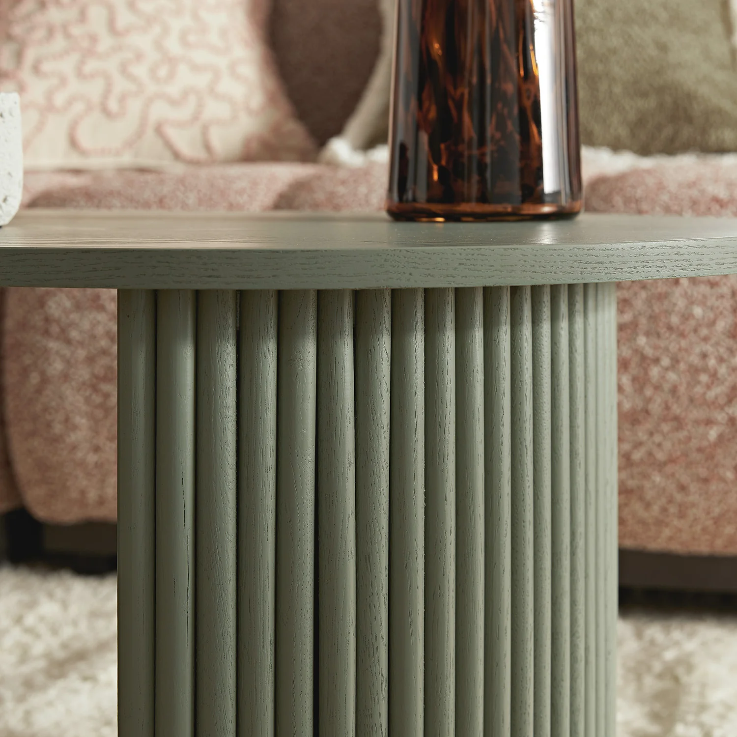 Maru Oval Coffee Table, Sage Green - Image 5