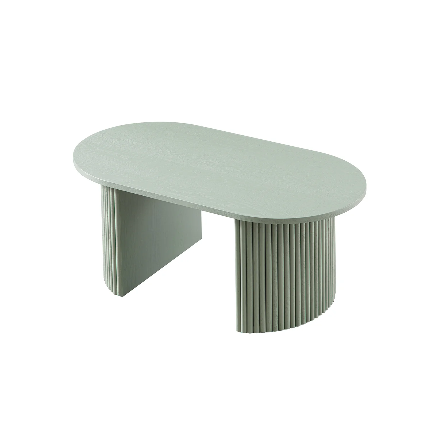 Maru Oval Coffee Table, Sage Green - Image 7