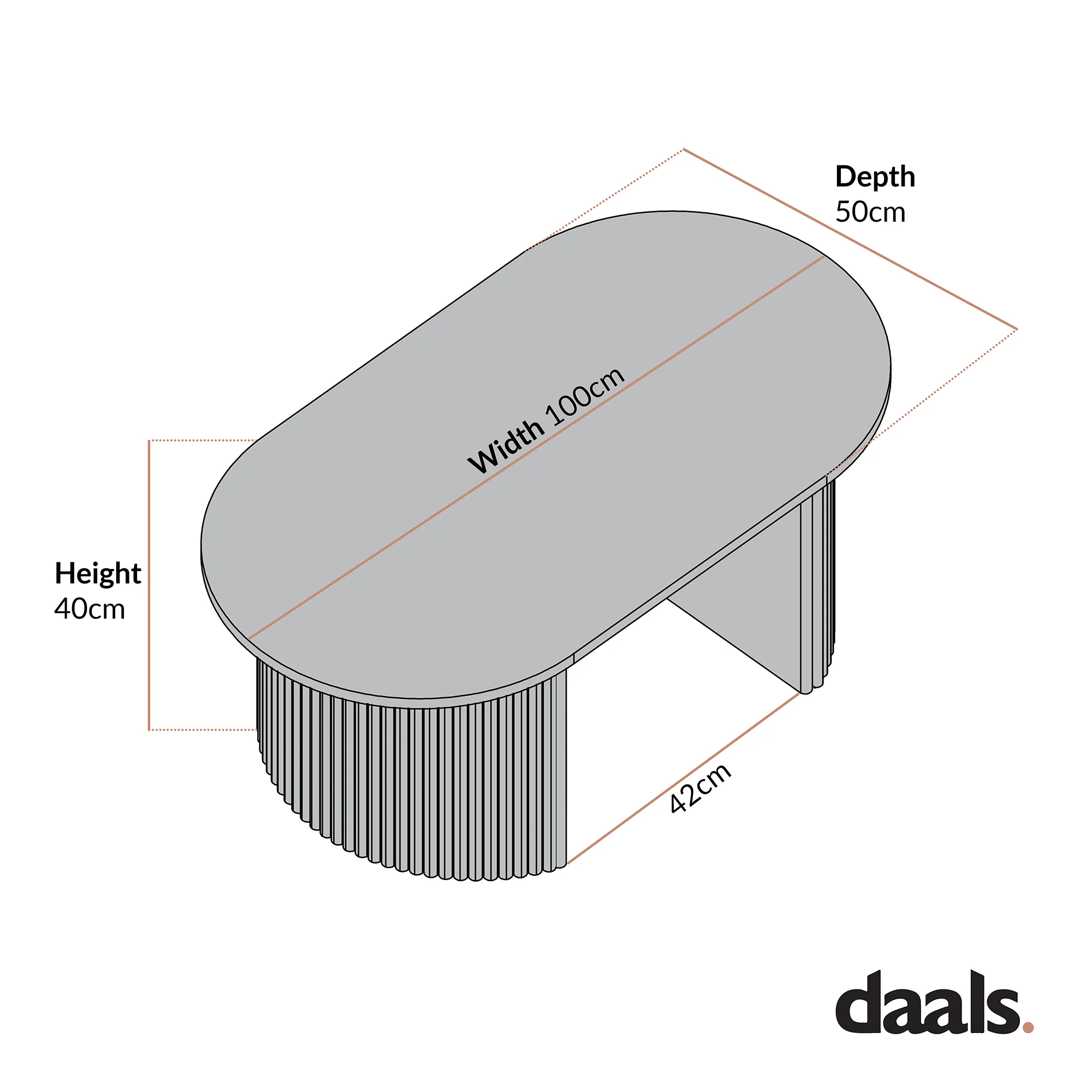 Maru Oval Coffee Table, Sage Green - Image 8