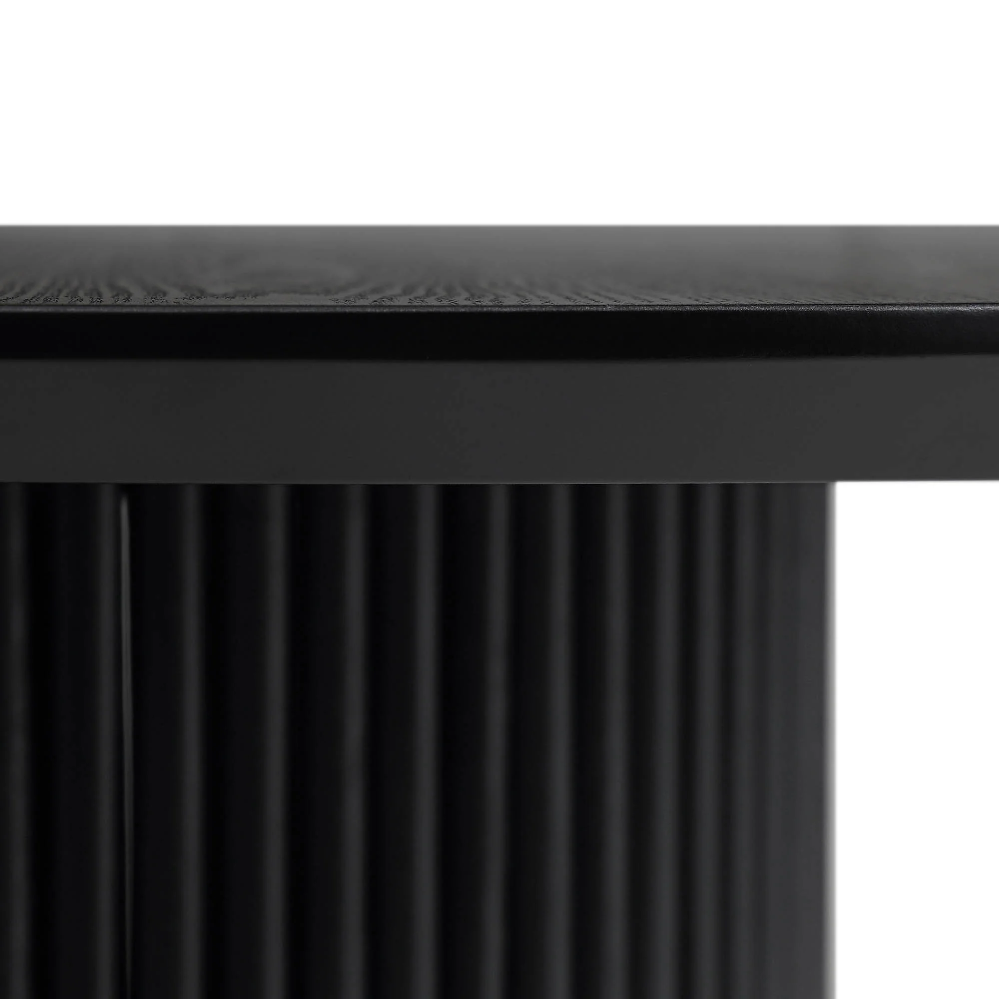 Maru Round Oak Pedestal Dining Table, Black - Image 8