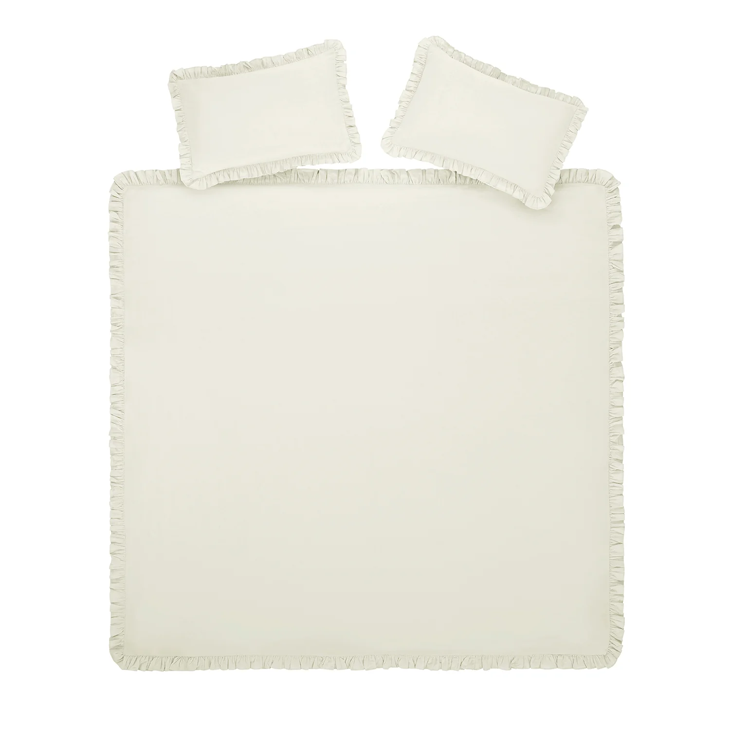 Matilda Cream Ruffle Linen Blend Duvet Set - Image 7