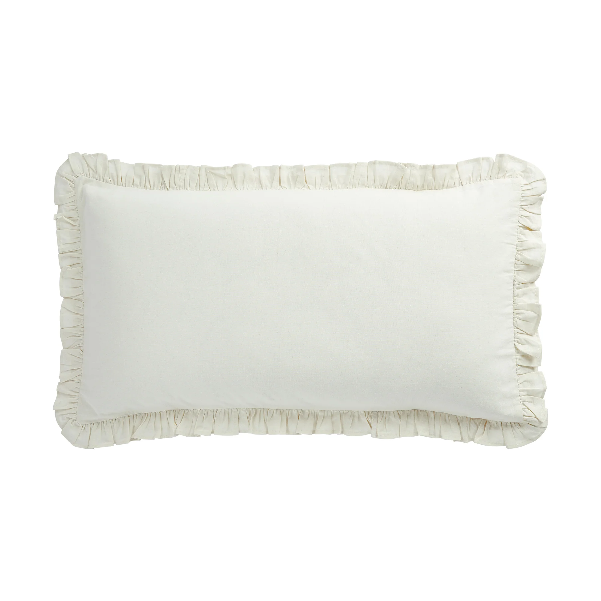 Matilda Cream Ruffle Linen Blend Pillowcases - Pair - Image 4
