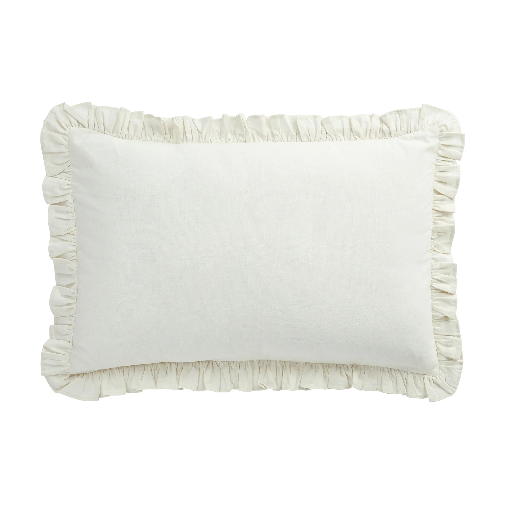 Matilda Cream Ruffle Linen Blend Pillowcases - Pair - Image 5