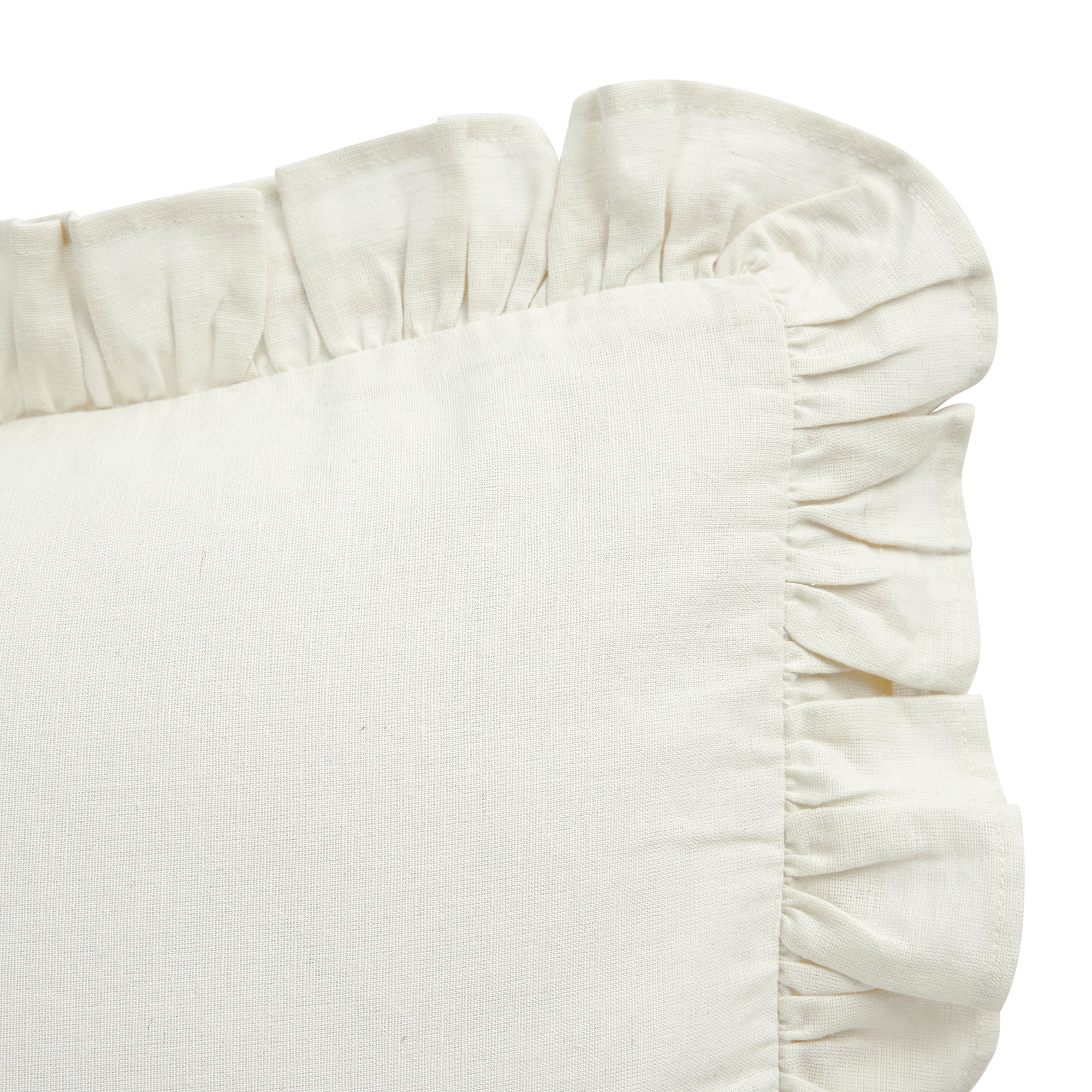 Matilda Cream Ruffle Linen Blend Pillowcases - Pair - Image 8