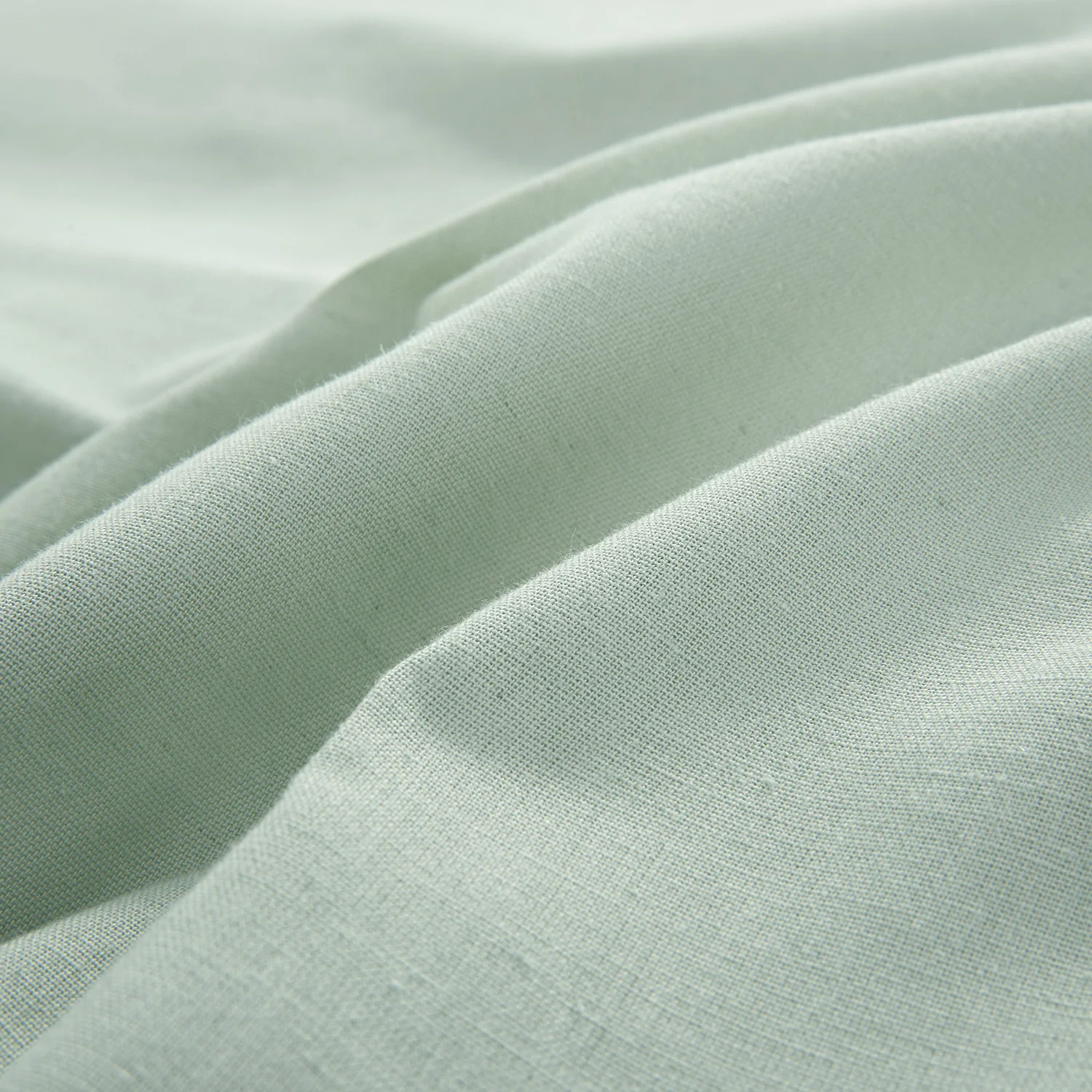 Matilda Seafoam Green Ruffle Linen Blend Duvet Set - Image 5