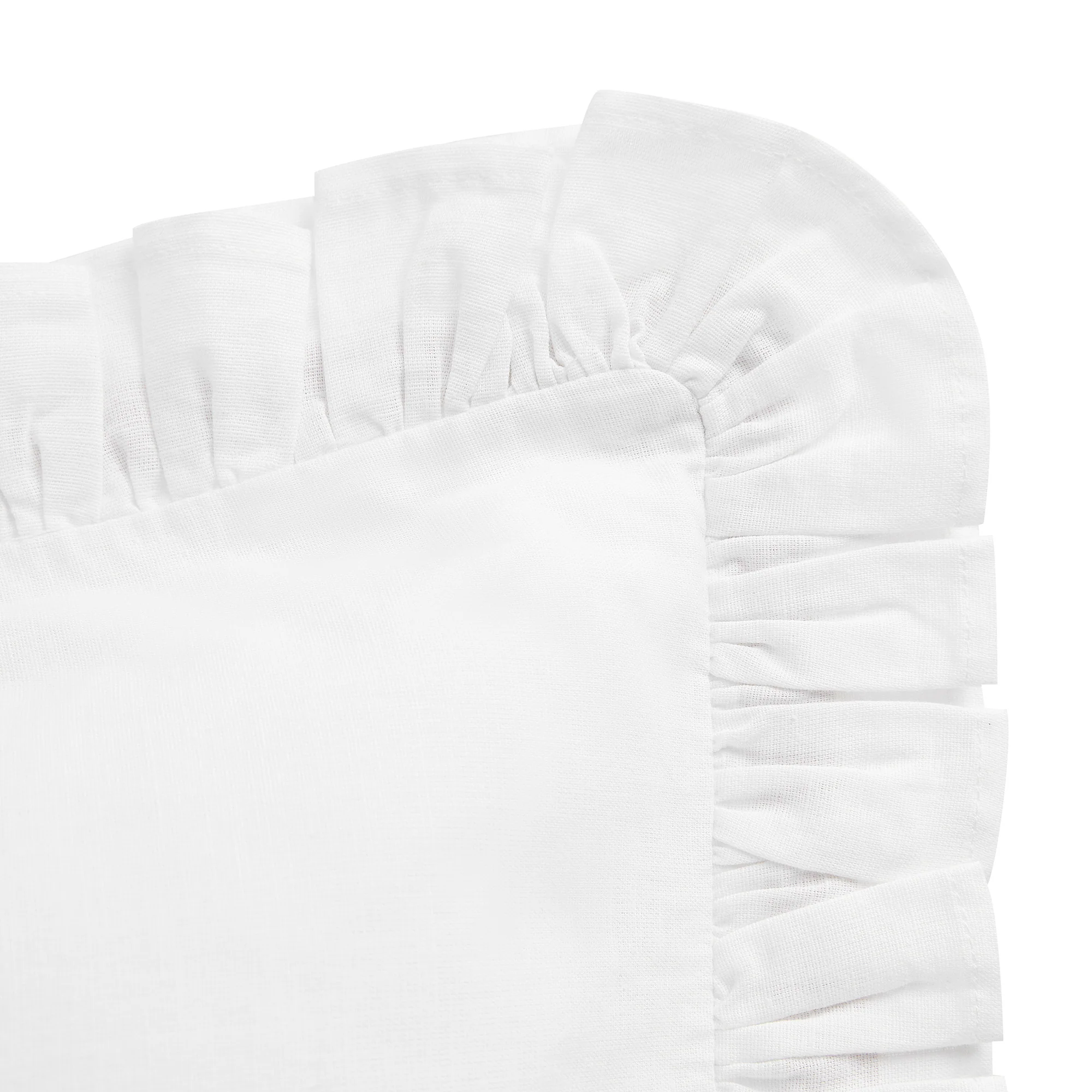 Matilda White Ruffle Linen Blend Pillowcases - Pair - Image 4