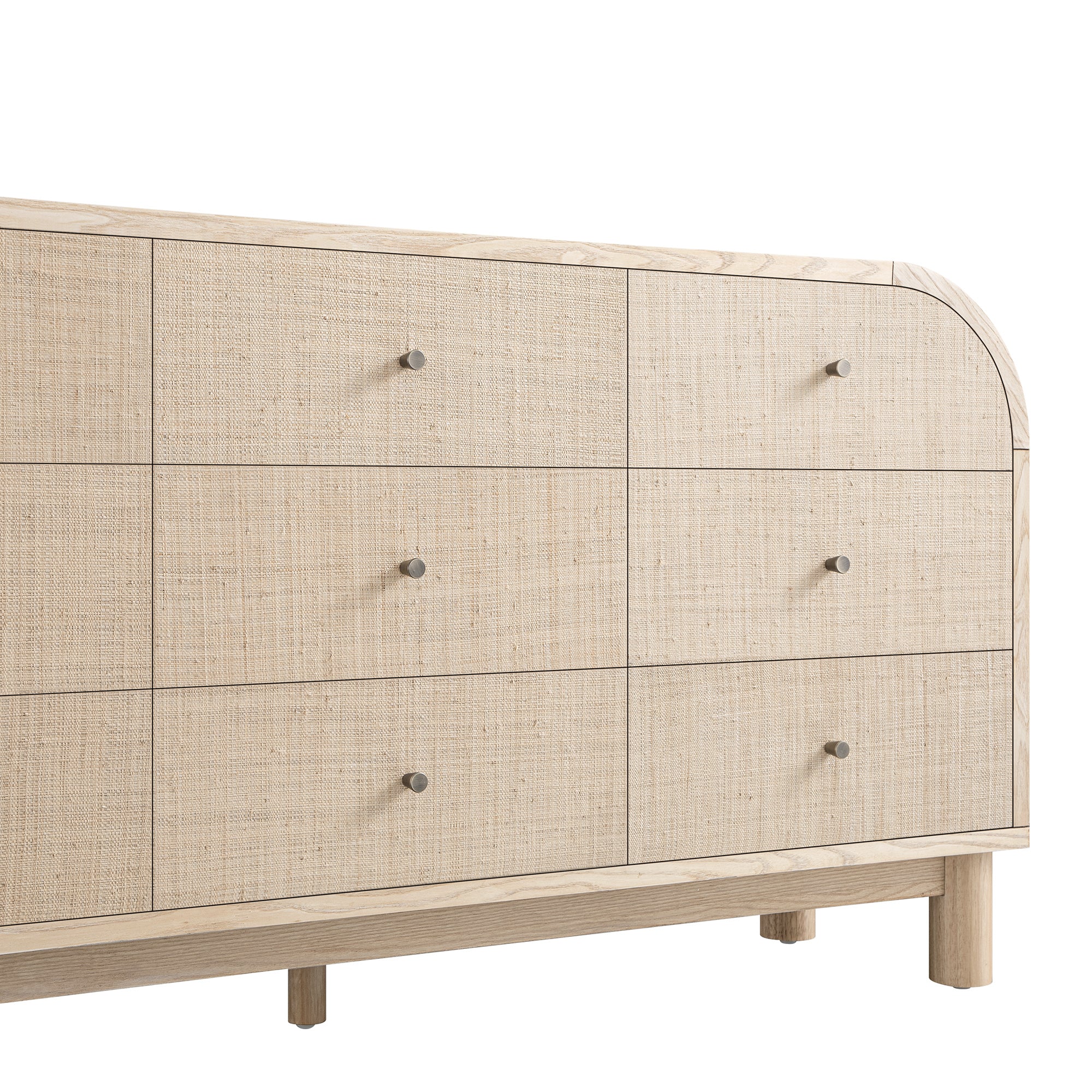 Maude 9 Drawer Chest, Natural Ash with Raffia - Image 7