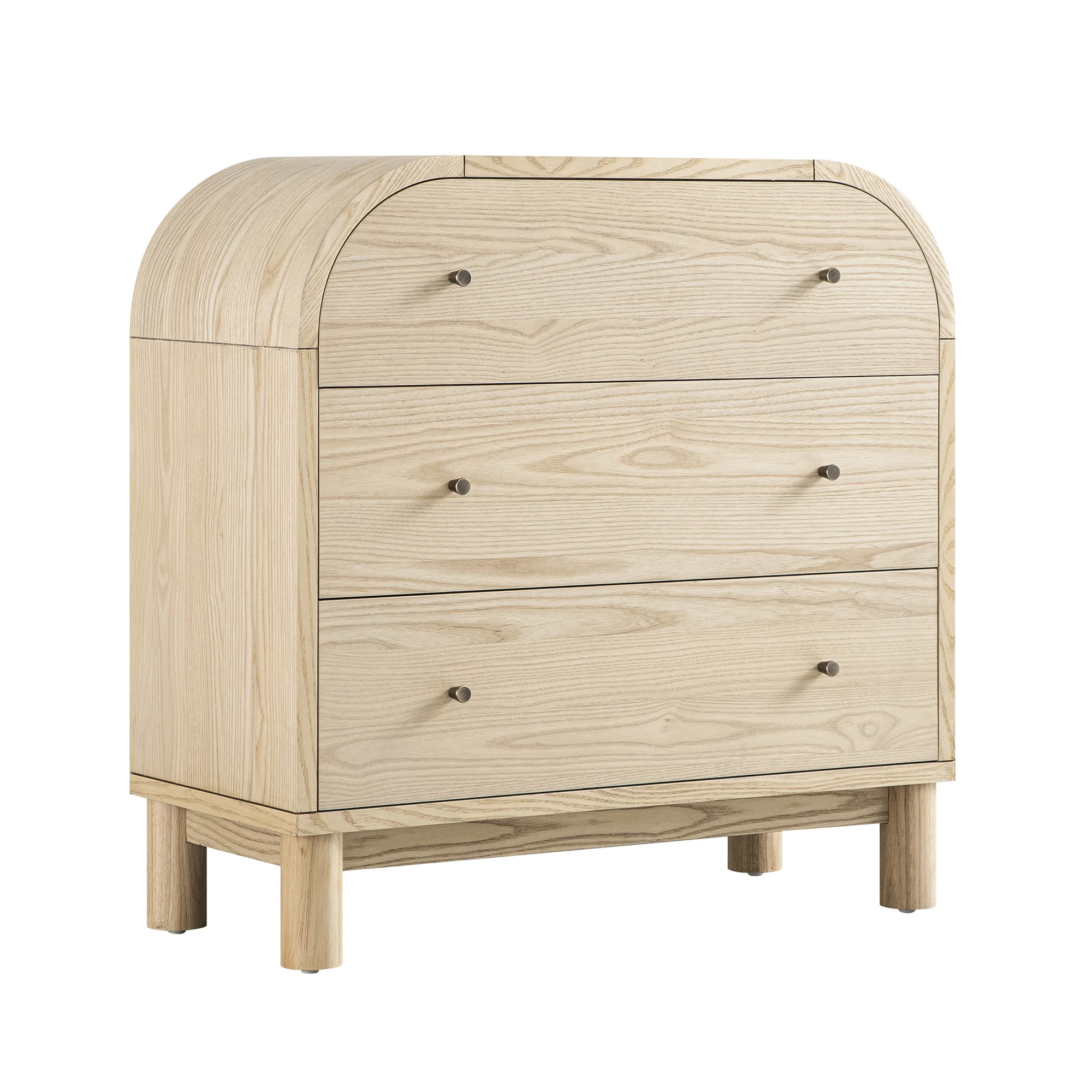Maude Chest of 3 Drawers, Natural Ash - Image 8
