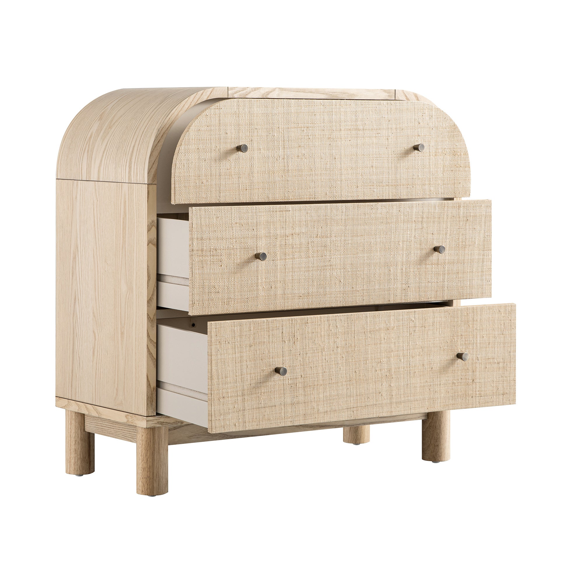 Maude Chest of 3 Drawers, Natural Ash with Raffia - Image 10
