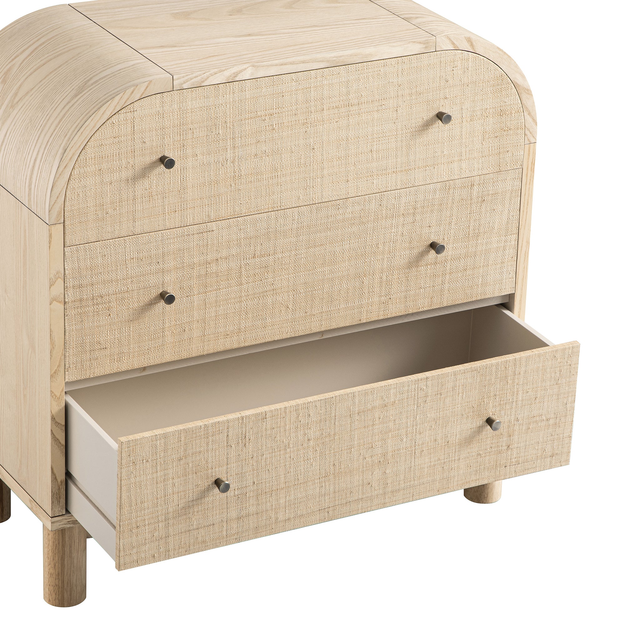 Maude Chest of 3 Drawers, Natural Ash with Raffia - Image 14