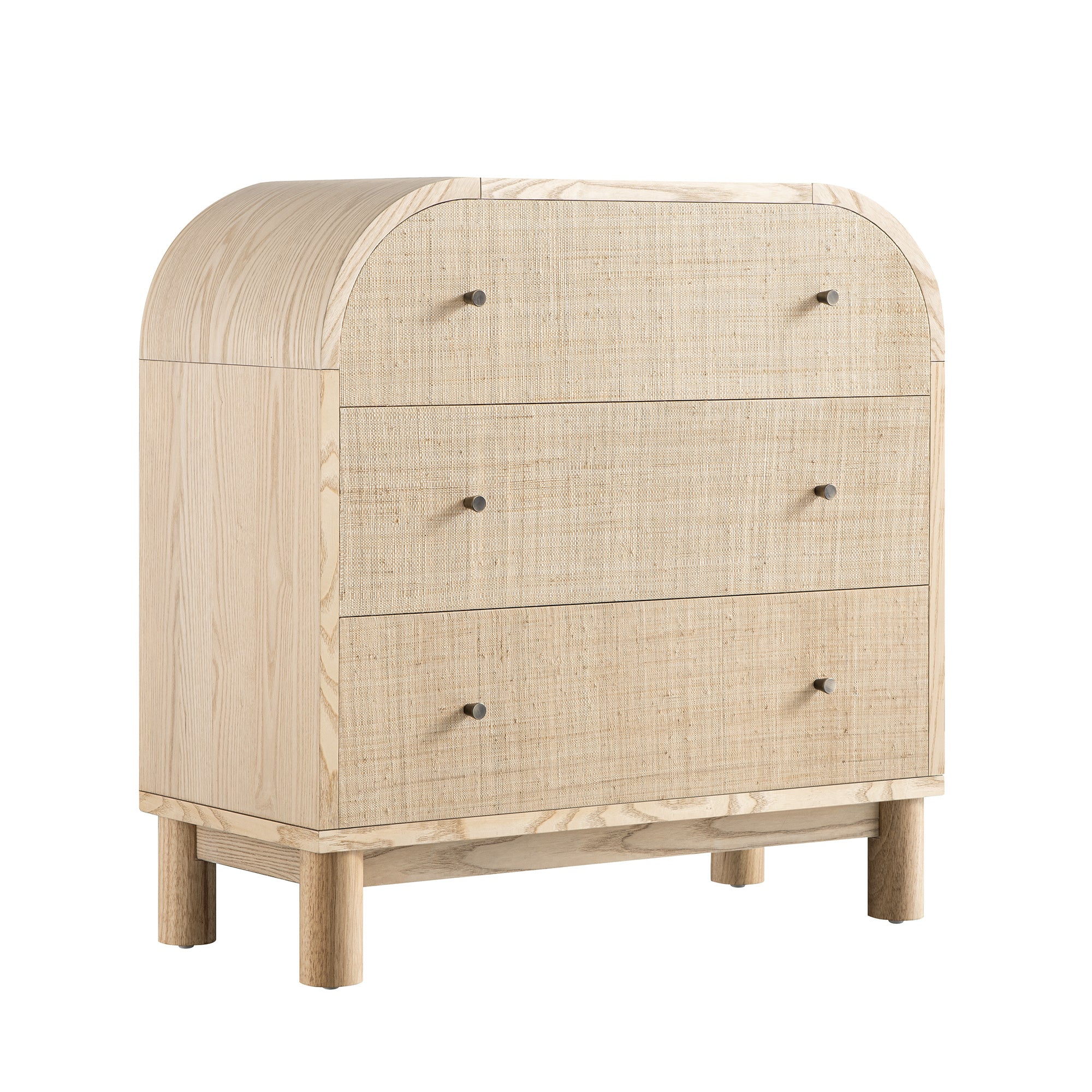 Maude Chest of 3 Drawers, Natural Ash with Raffia - Image 8