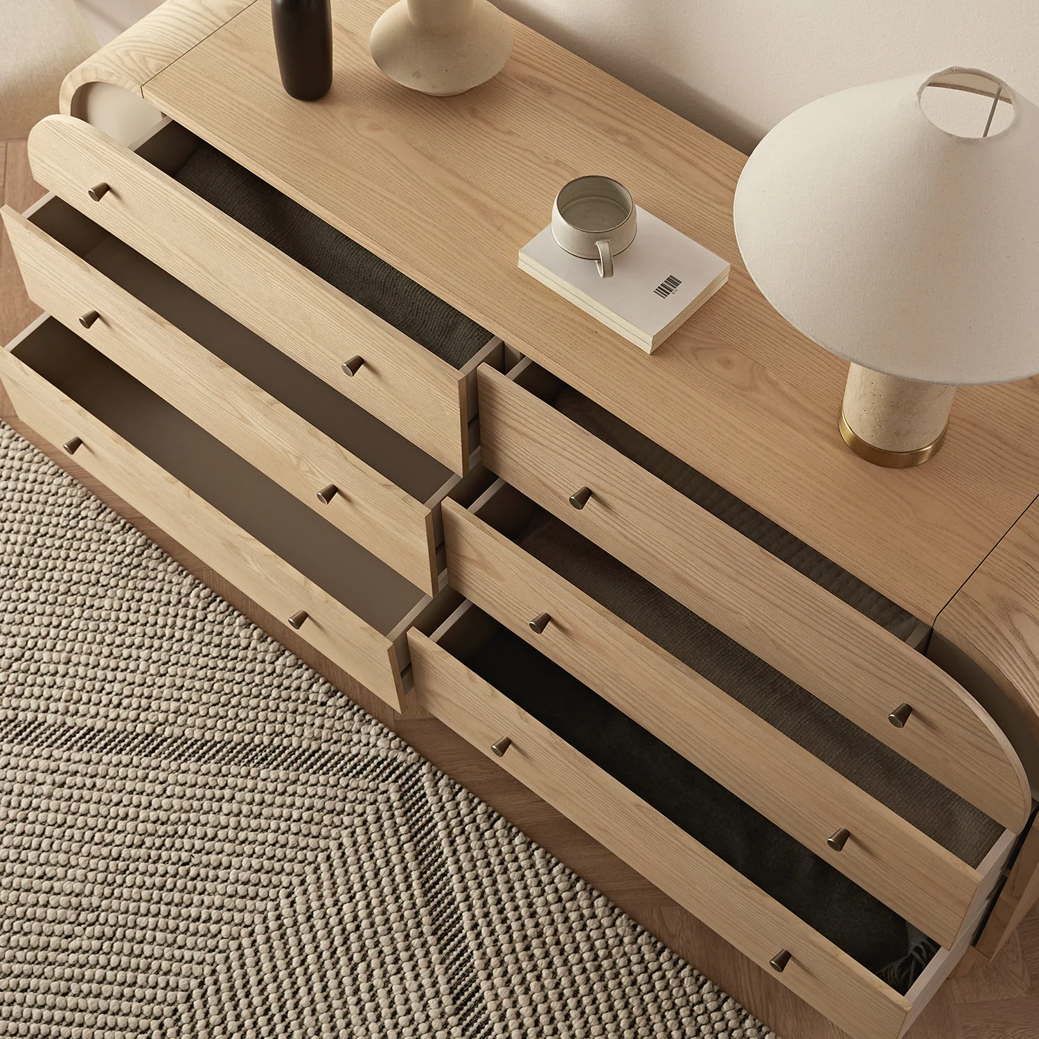 Maude Chest of 6 Drawers, Natural Ash - Image 3