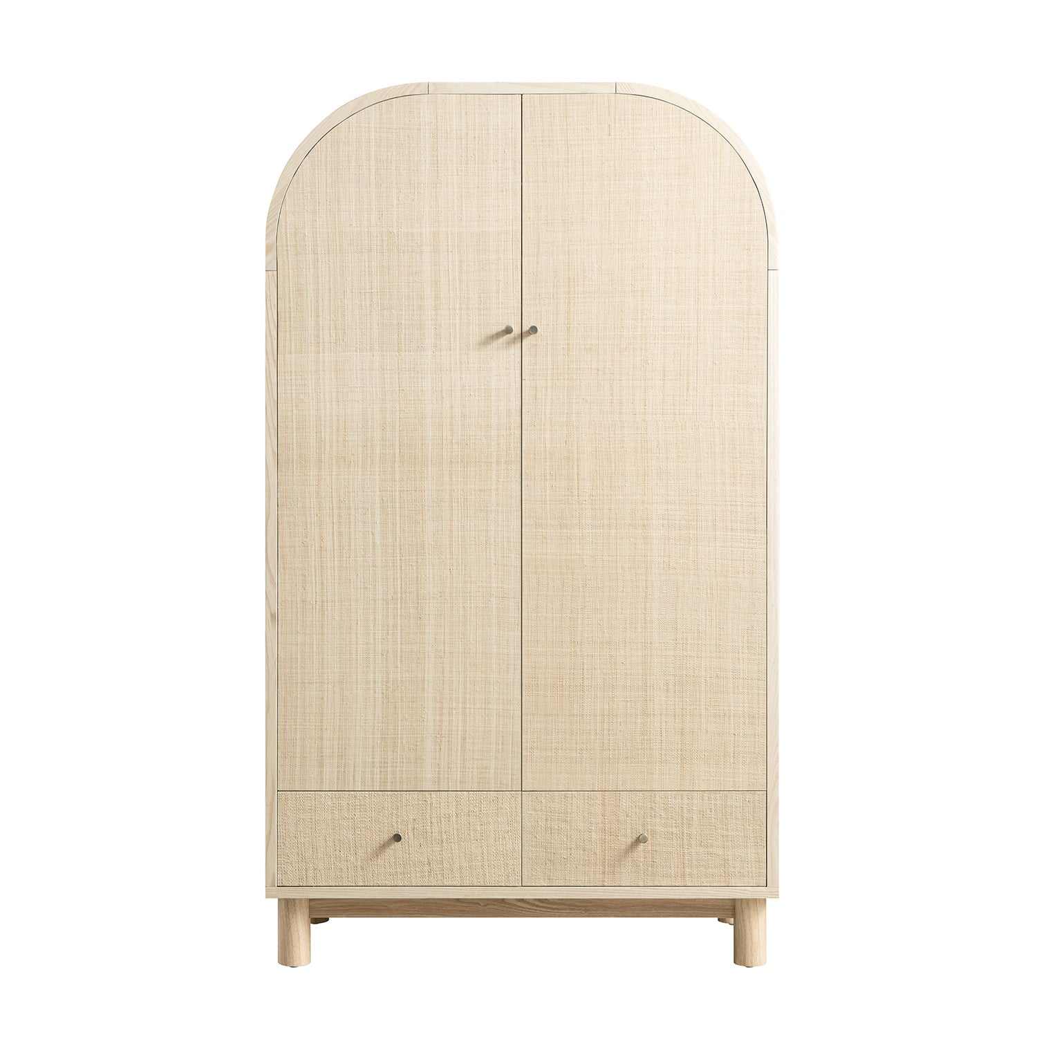 Maude Double Wardrobe, Natural Ash with Raffia - Image 7