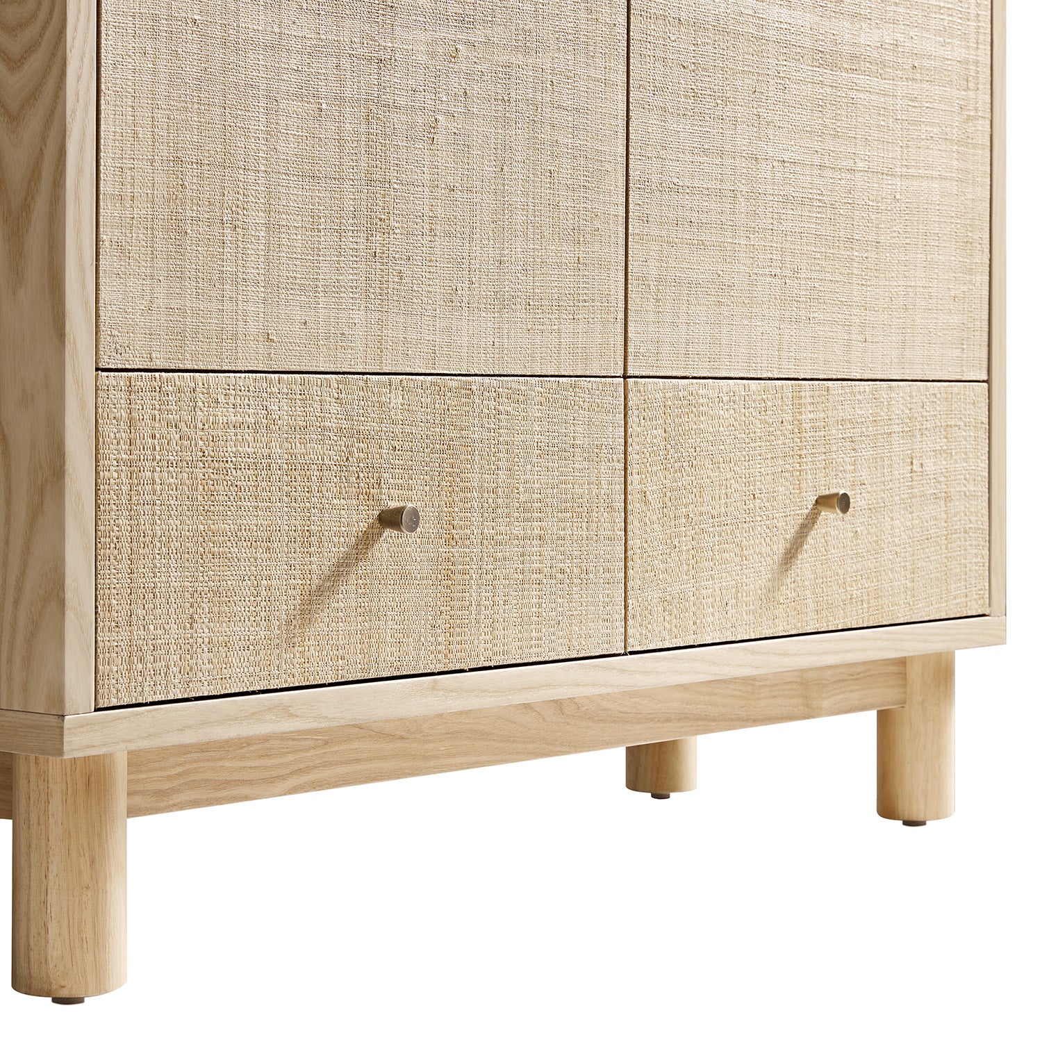 Maude Large Storage Cabinet, Natural Ash with Raffia - Image 17