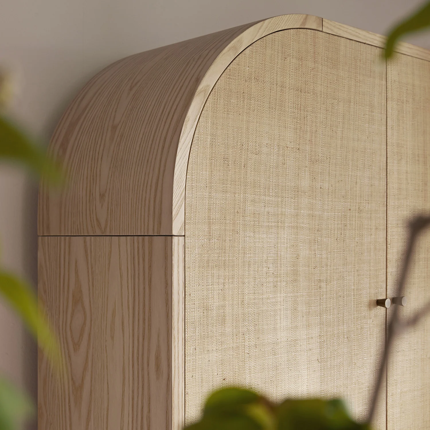 Maude Large Storage Cabinet, Natural Ash with Raffia - Image 5