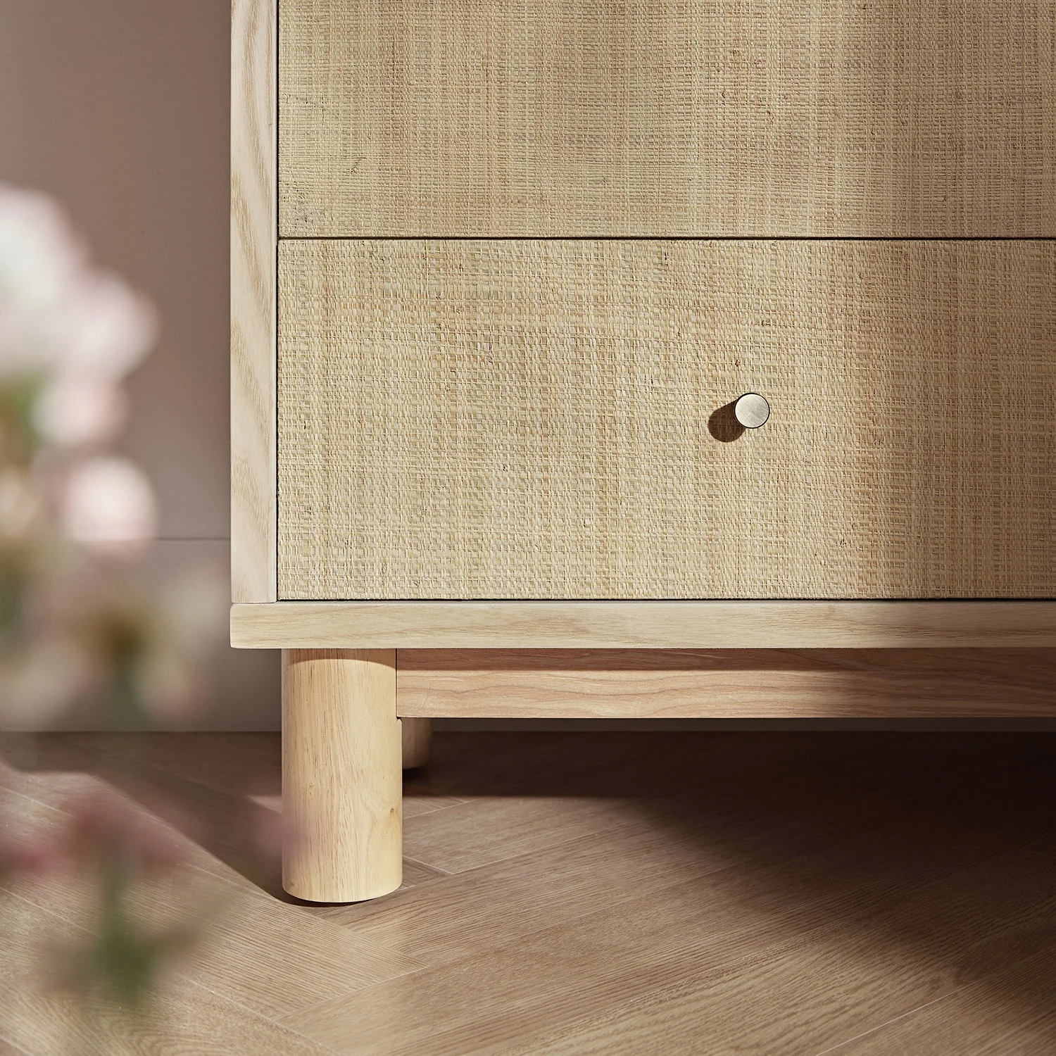 Maude Large Storage Cabinet, Natural Ash with Raffia - Image 7