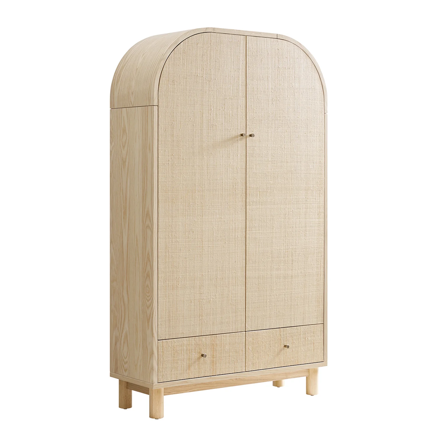Maude Large Storage Cabinet, Natural Ash with Raffia - Image 9