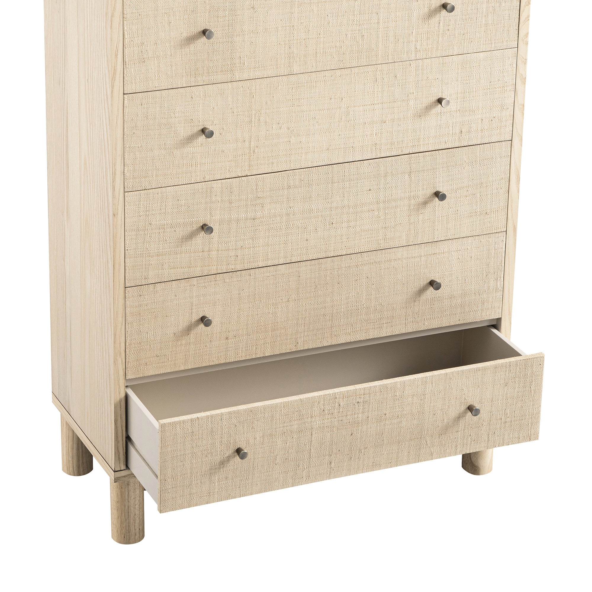 Maude Tall Chest, Natural Ash with Raffia - Image 14