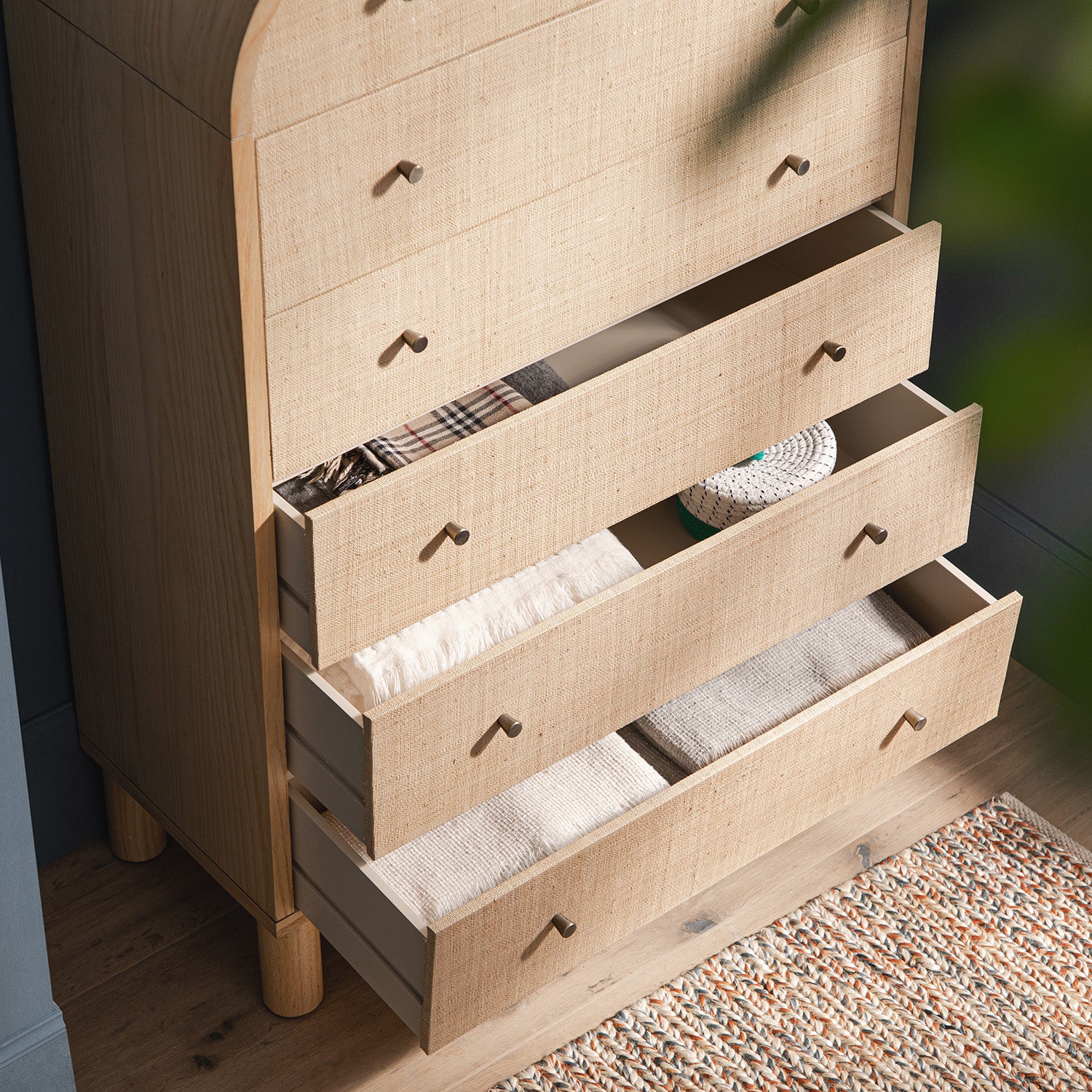 Maude Tall Chest, Natural Ash with Raffia - Image 3