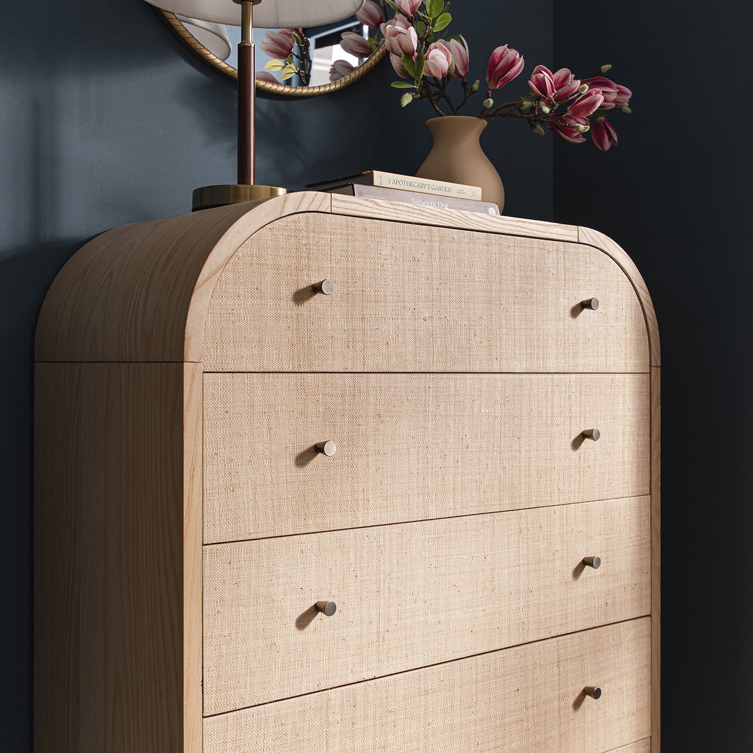 Maude Tall Chest, Natural Ash with Raffia - Image 5