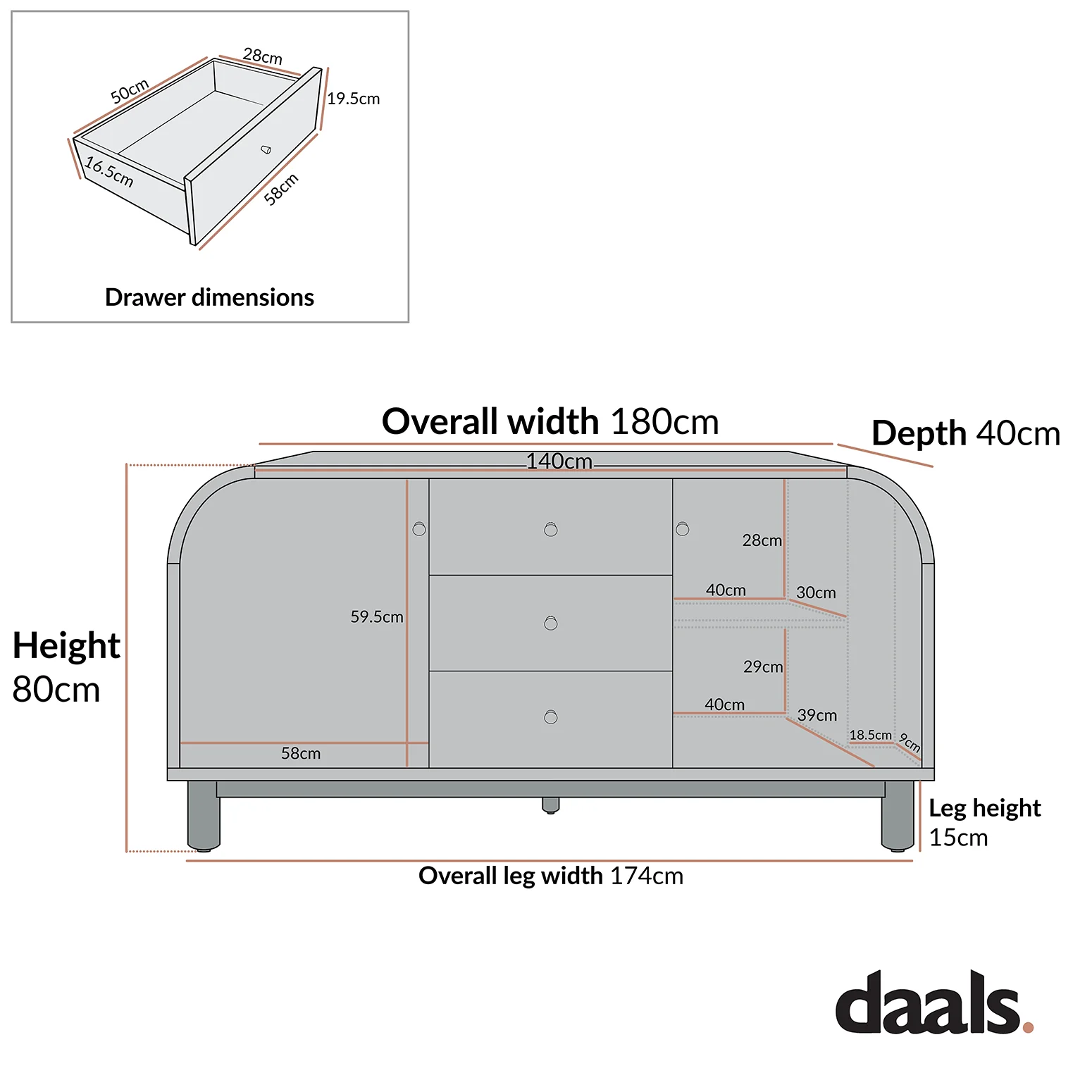 Maude Wide 3-Drawer Sideboard, Natural Ash - Image 3