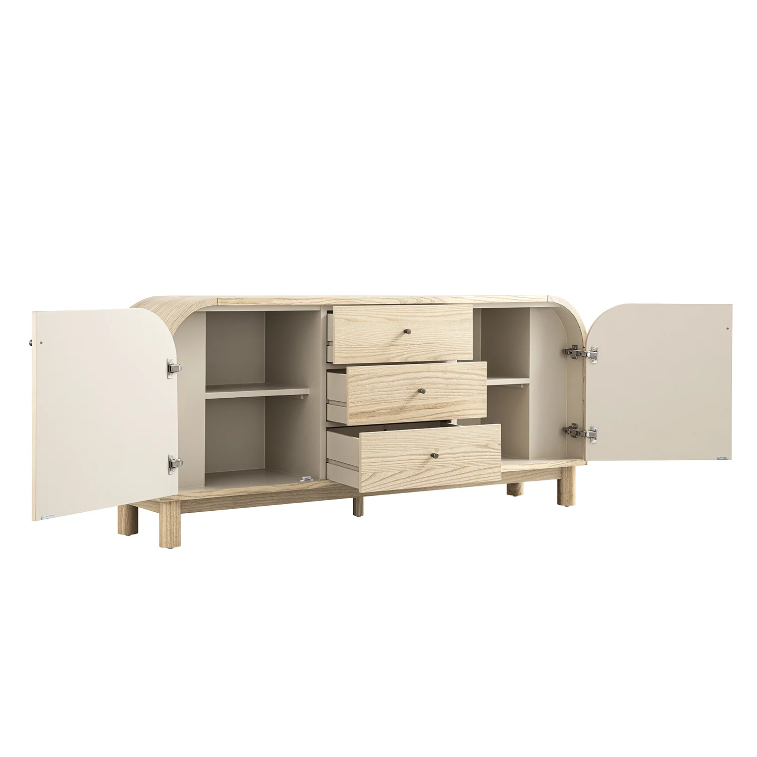 Maude Wide 3-Drawer Sideboard, Natural Ash - Image 5