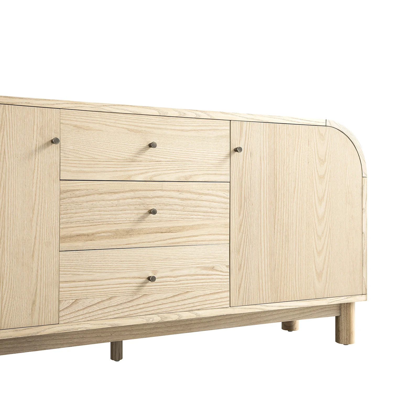 Maude Wide 3-Drawer Sideboard, Natural Ash - Image 8