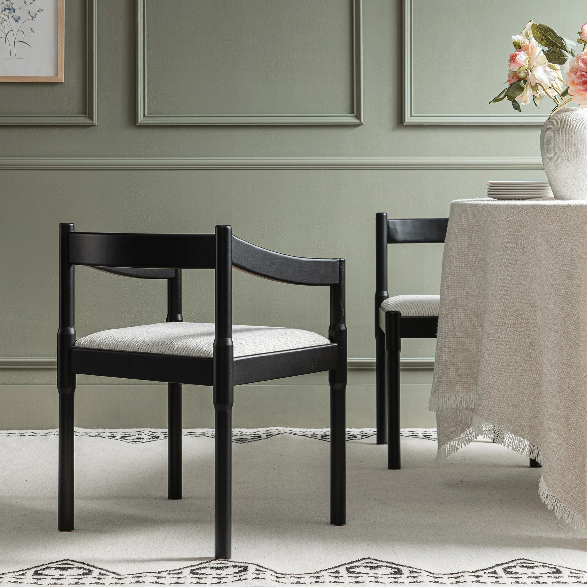 Minley 2-in-1 Carver Chair, Black Matte - Image 3