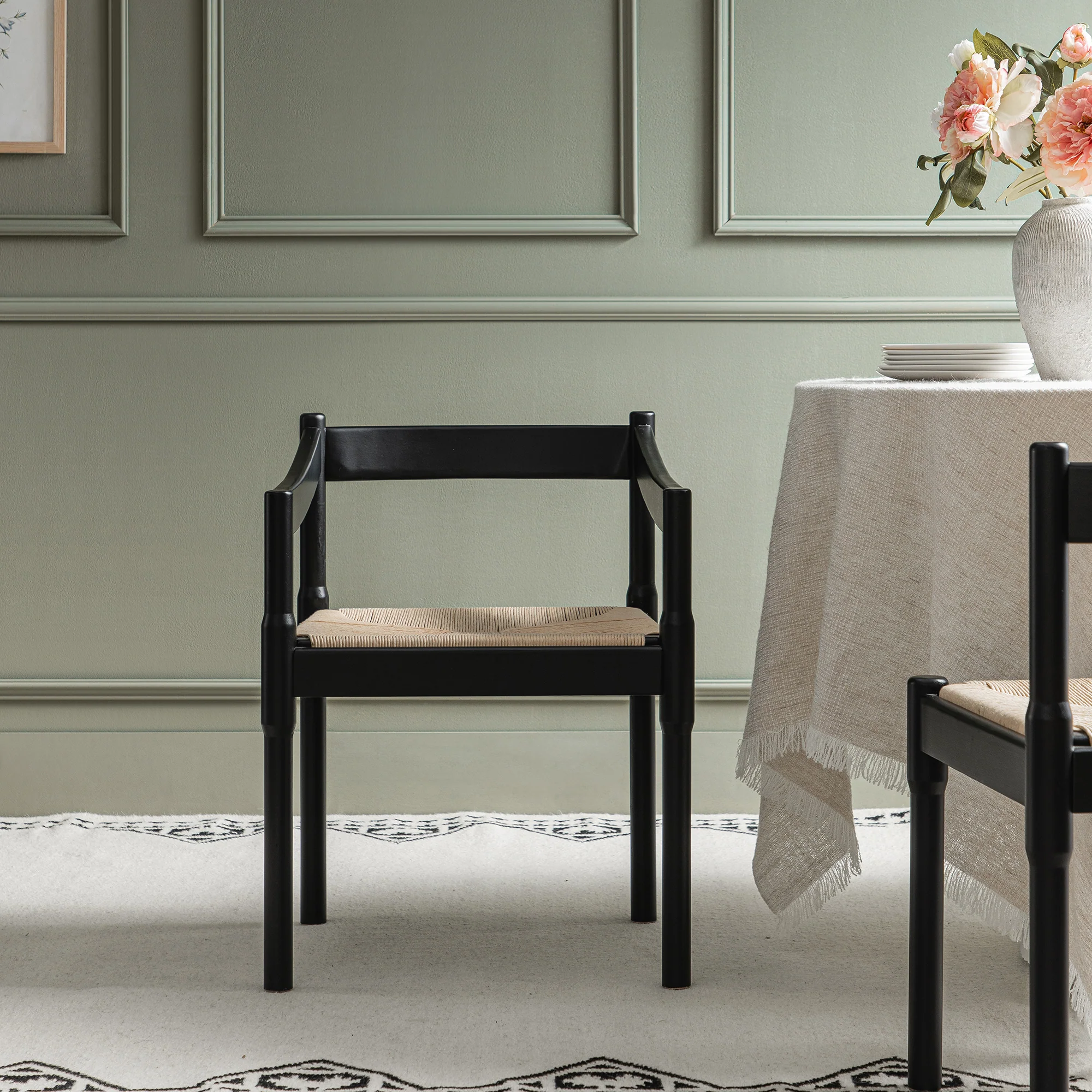 Minley 2-in-1 Carver Chair, Black Matte - Image 6