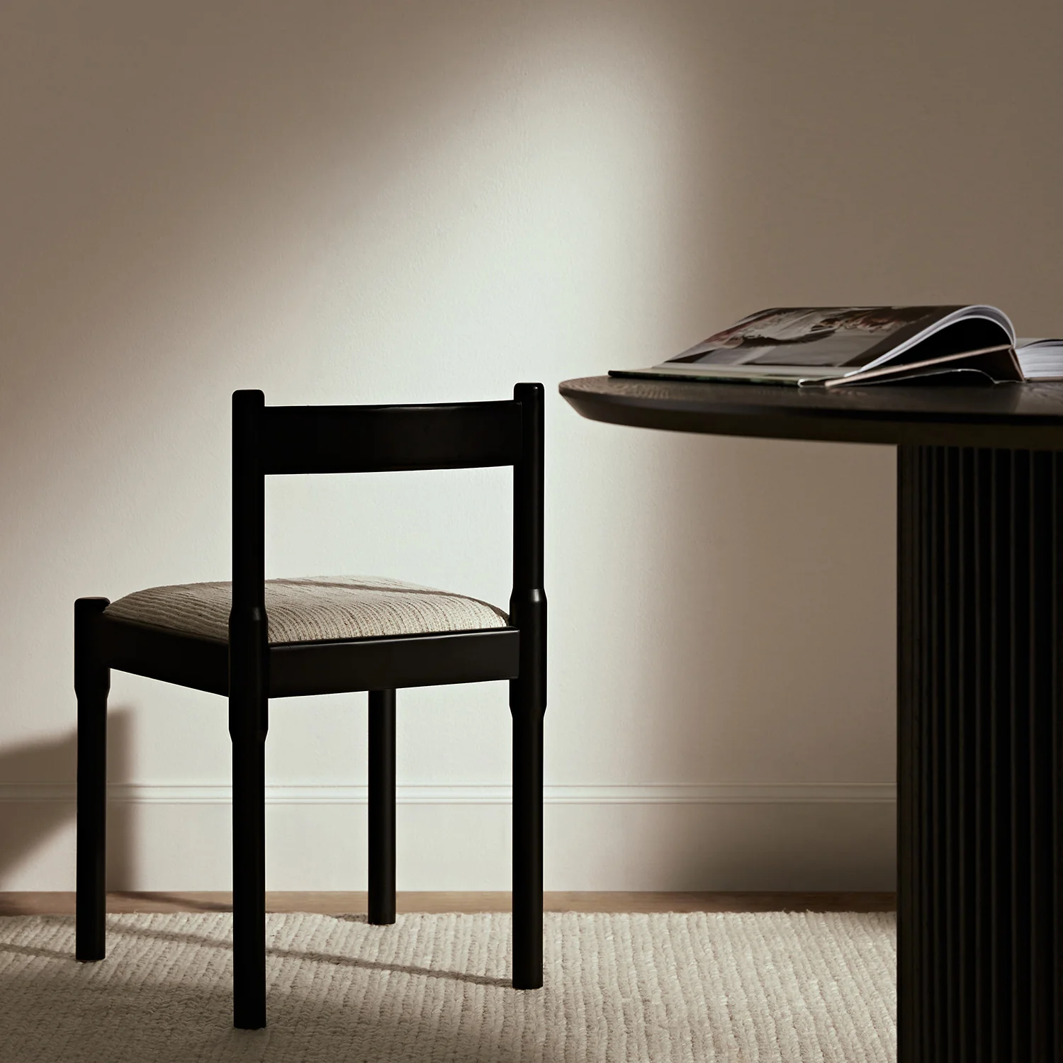 Minley 2-in-1 Dining Chair, Black Matte - Image 3