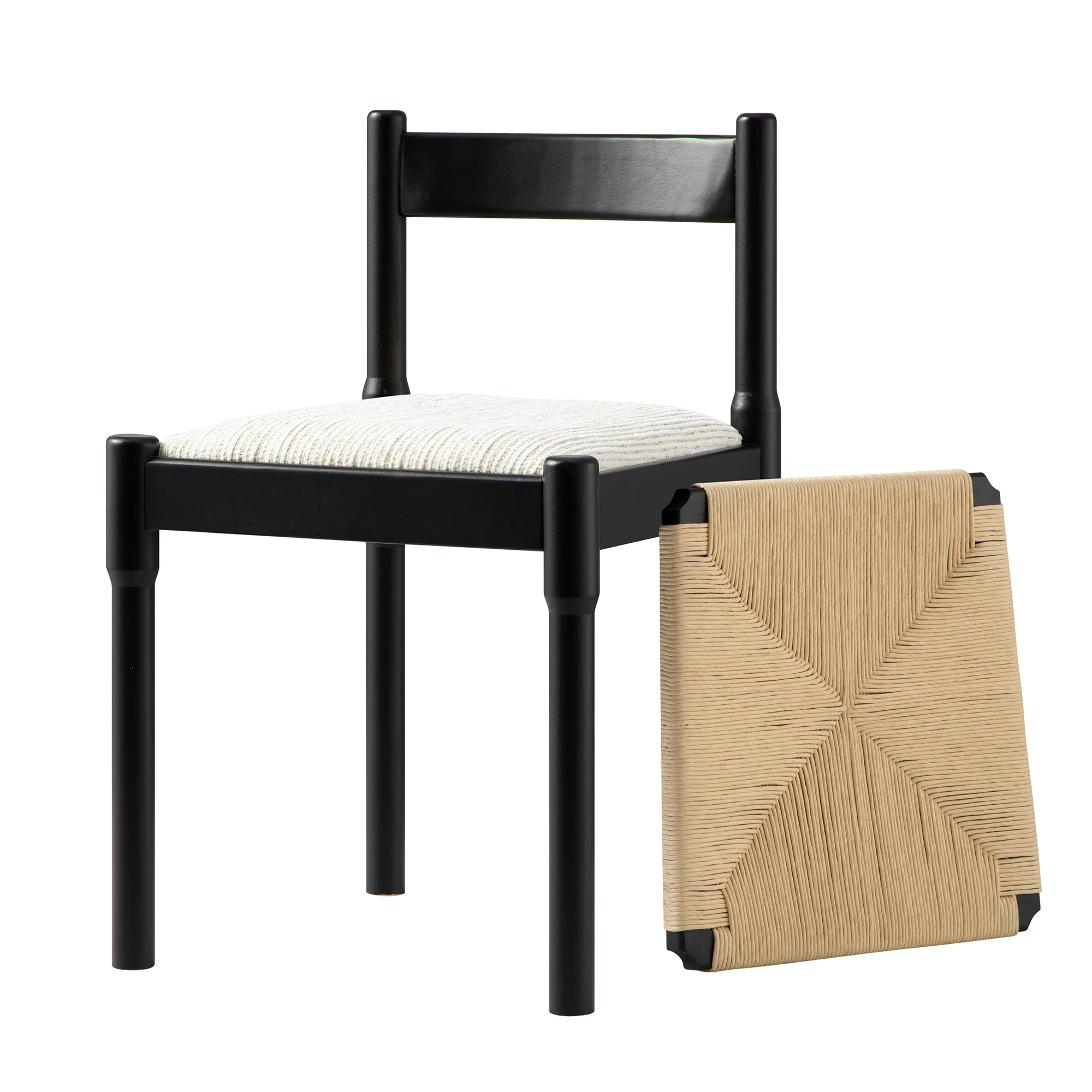 Minley 2-in-1 Dining Chair, Black Matte - Image 8