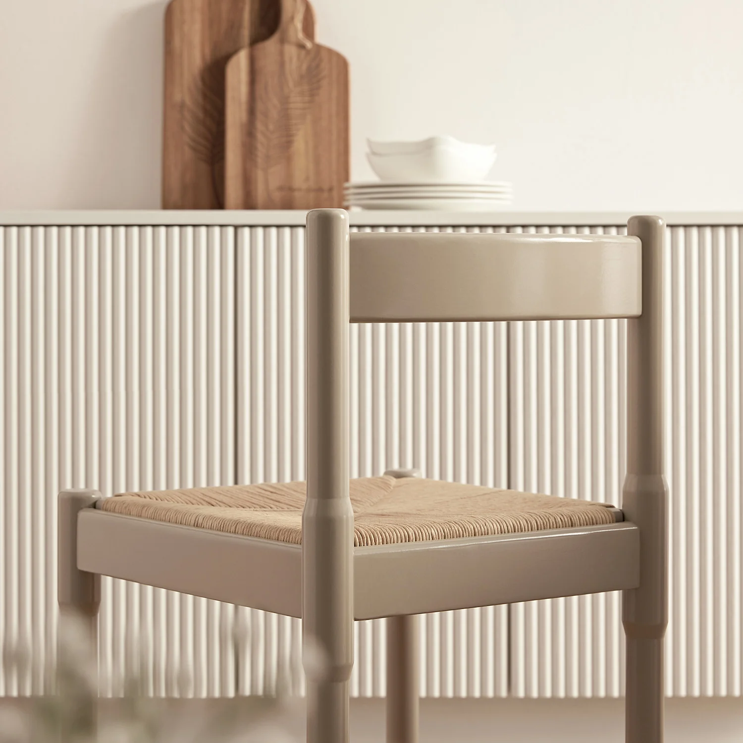 Minley 2-in-1 Dining Chair, Light Taupe High Gloss - Image 6