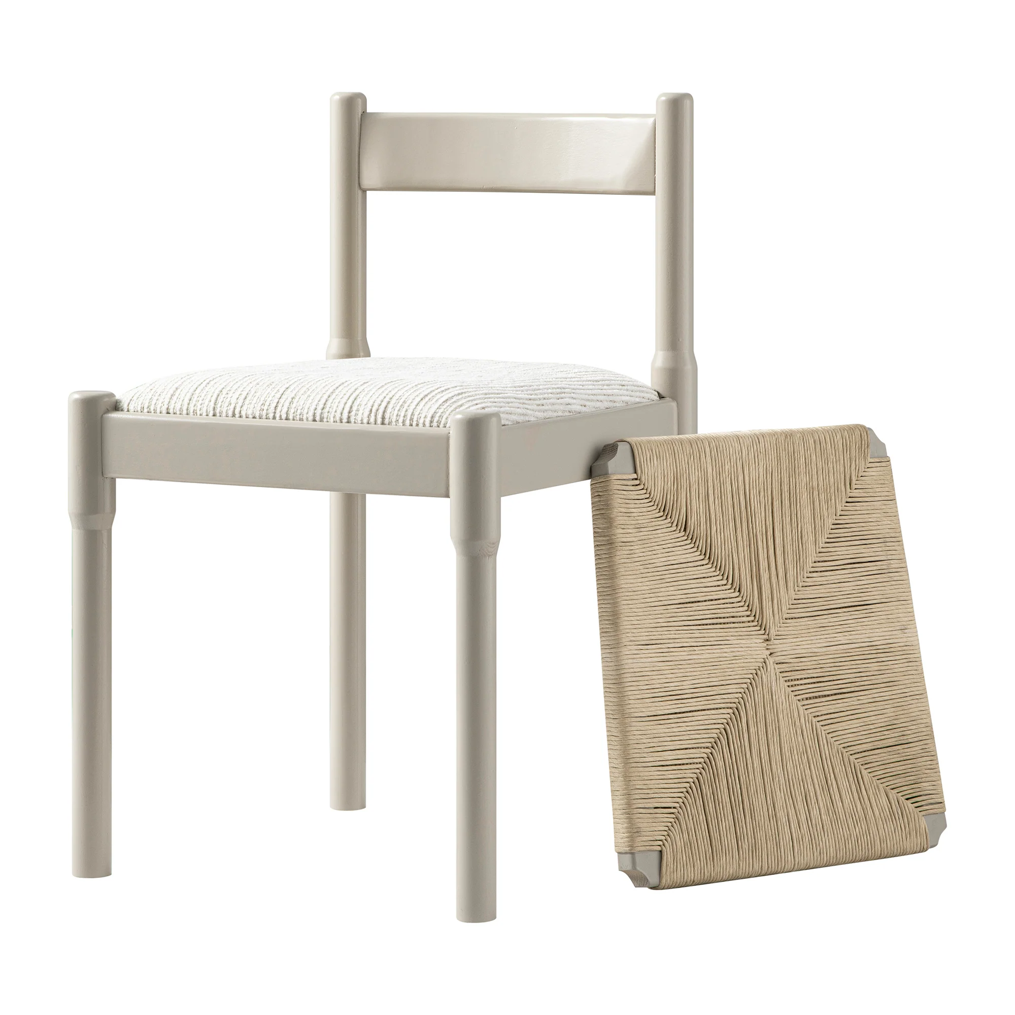 Minley 2-in-1 Dining Chair, Light Taupe High Gloss - Image 9