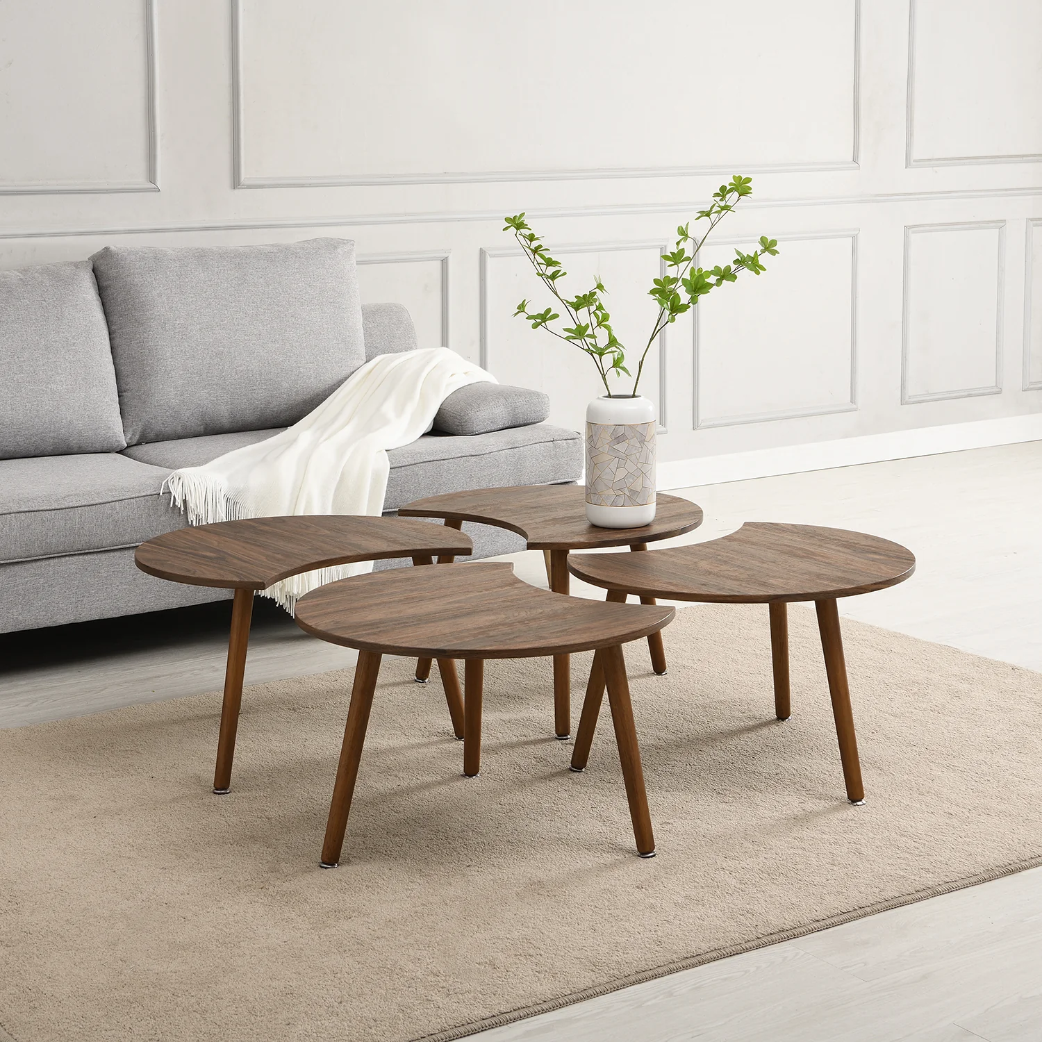 Monza 4-in-1 Walnut Effect Coffee Table - Image 3