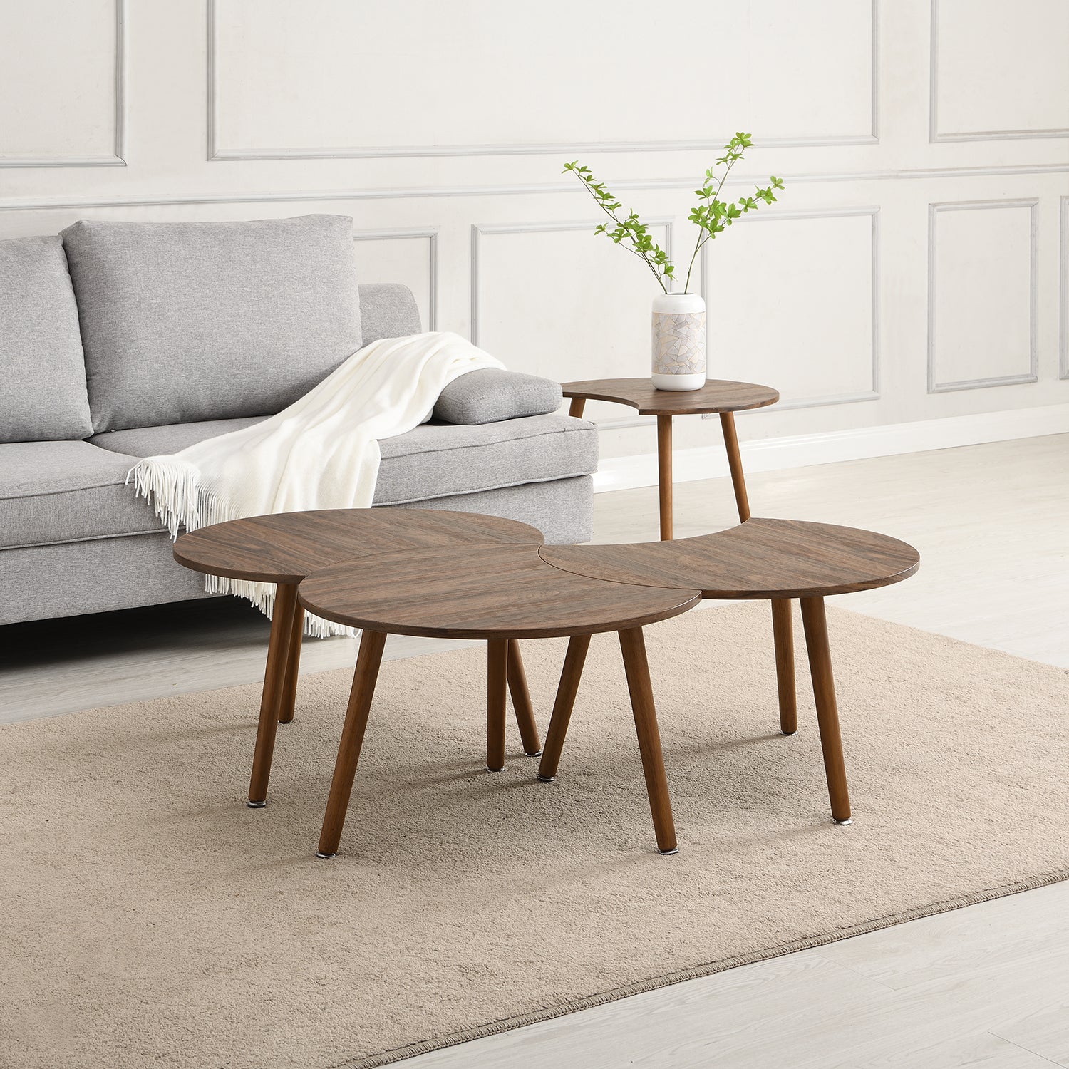 Monza 4-in-1 Walnut Effect Coffee Table - Image 5