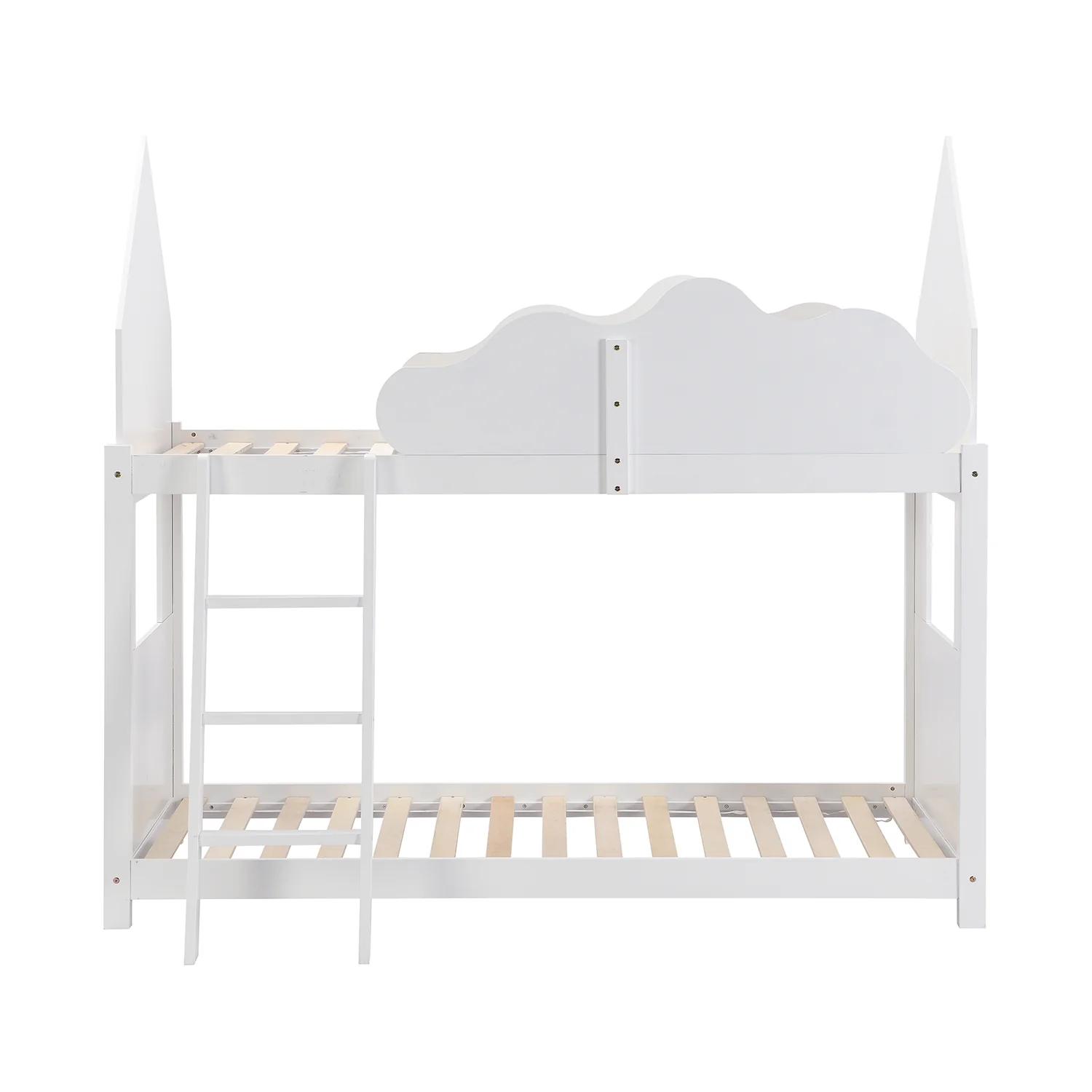 Newton White Solid Wood Kid's Treehouse Bunk Bed - Image 6