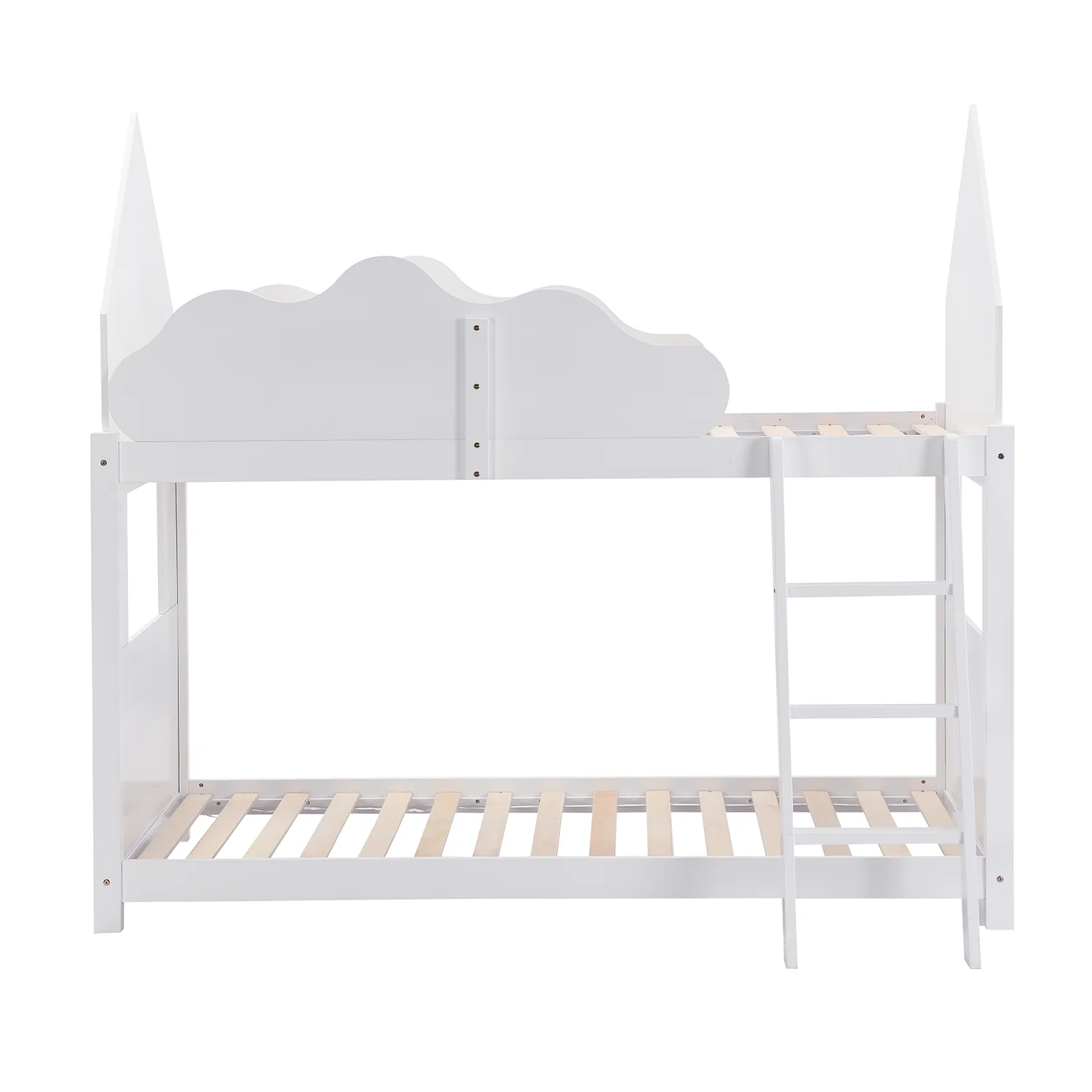 Newton White Solid Wood Kid's Treehouse Bunk Bed - Image 7