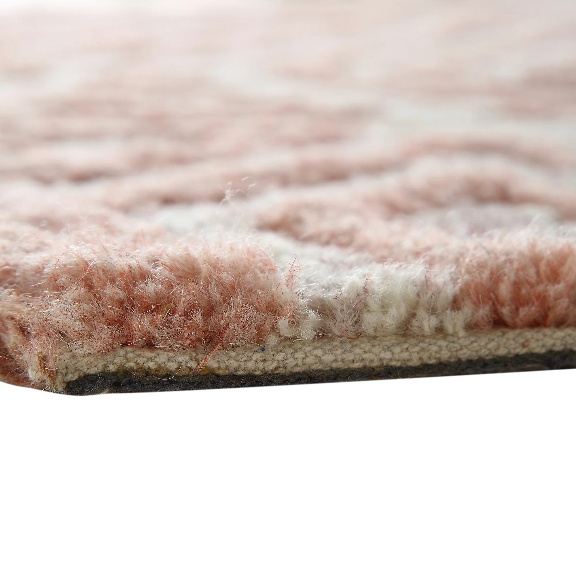 Nimbus Salmon Pink Hand Tufted New Zealand Wool Rectangular Rug - Image 7