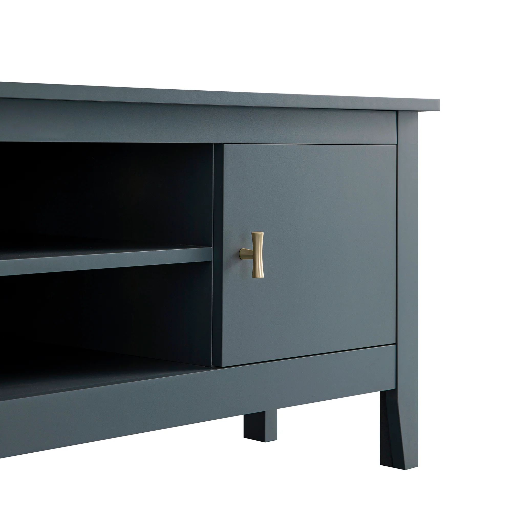 Oakham 120cm Corner TV Unit, Stormy Blue - Image 15