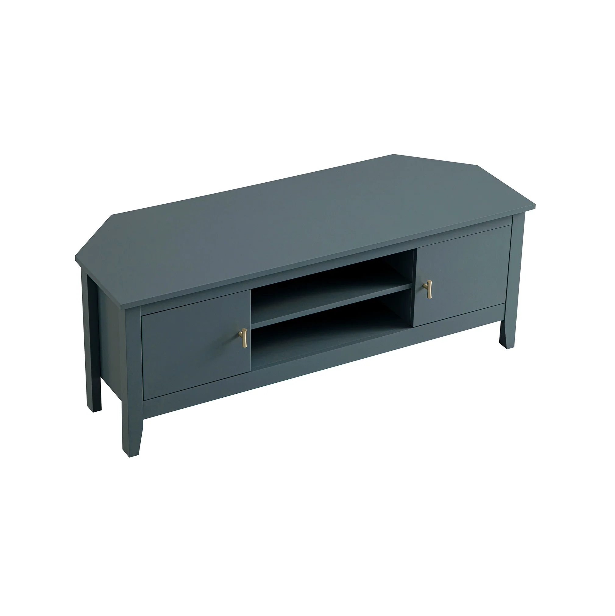 Oakham 120cm Corner TV Unit, Stormy Blue - Image 7