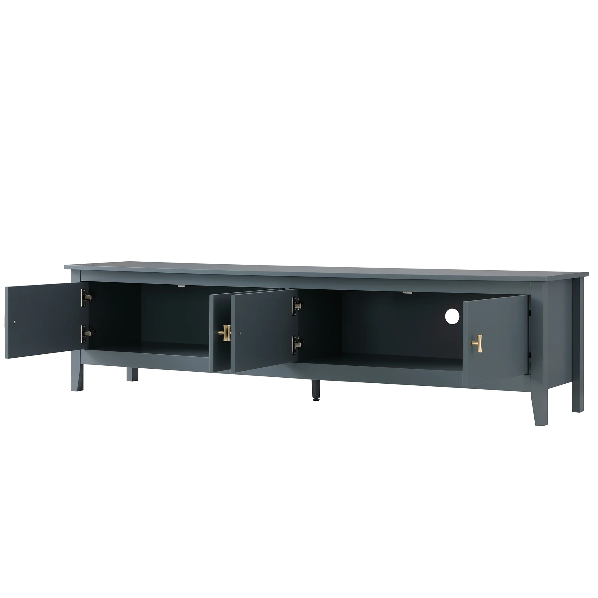 Oakham 180cm Wide TV Unit, Stormy Blue - Image 4