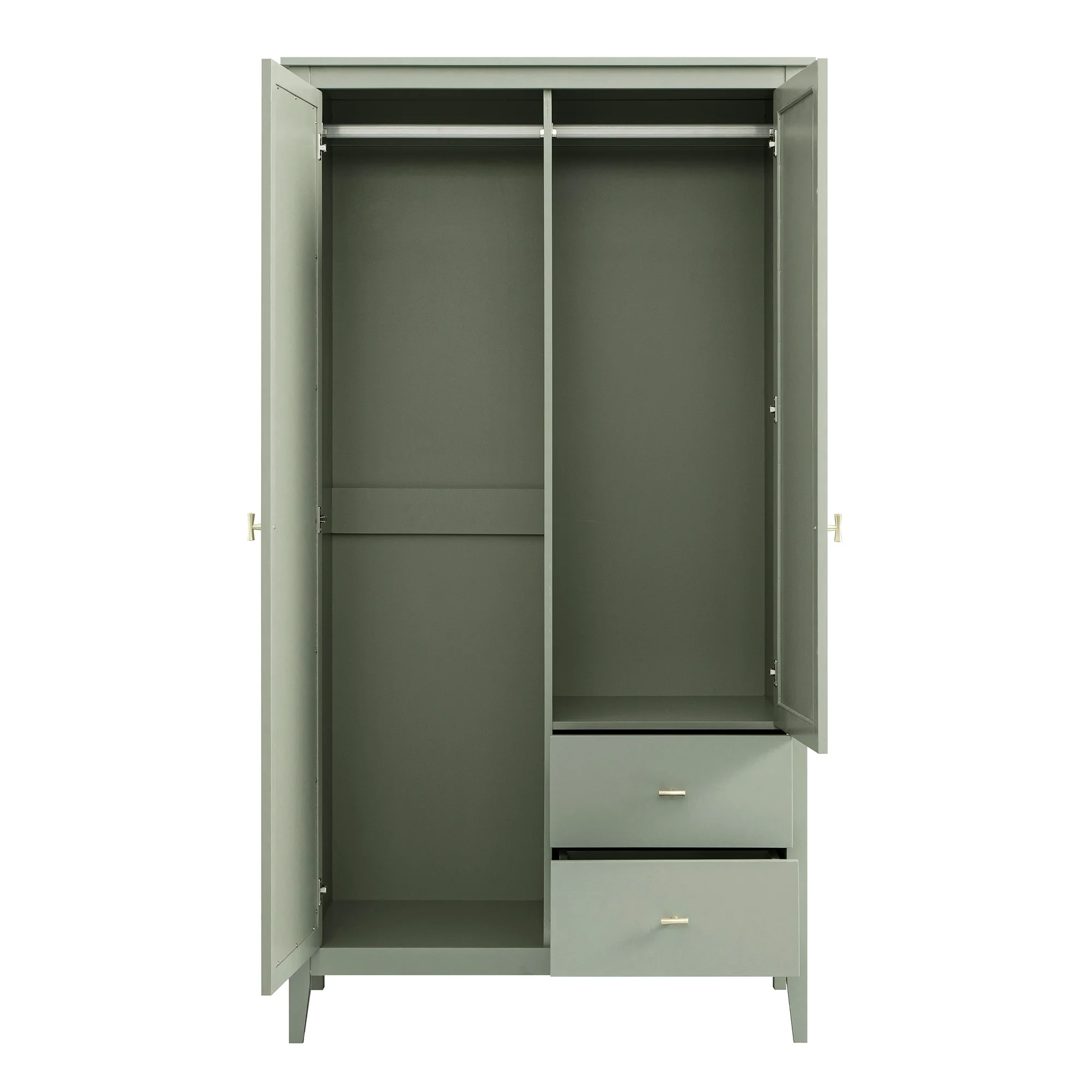 Oakham Mirrored Double Wardrobe, Desert Sage - Image 10