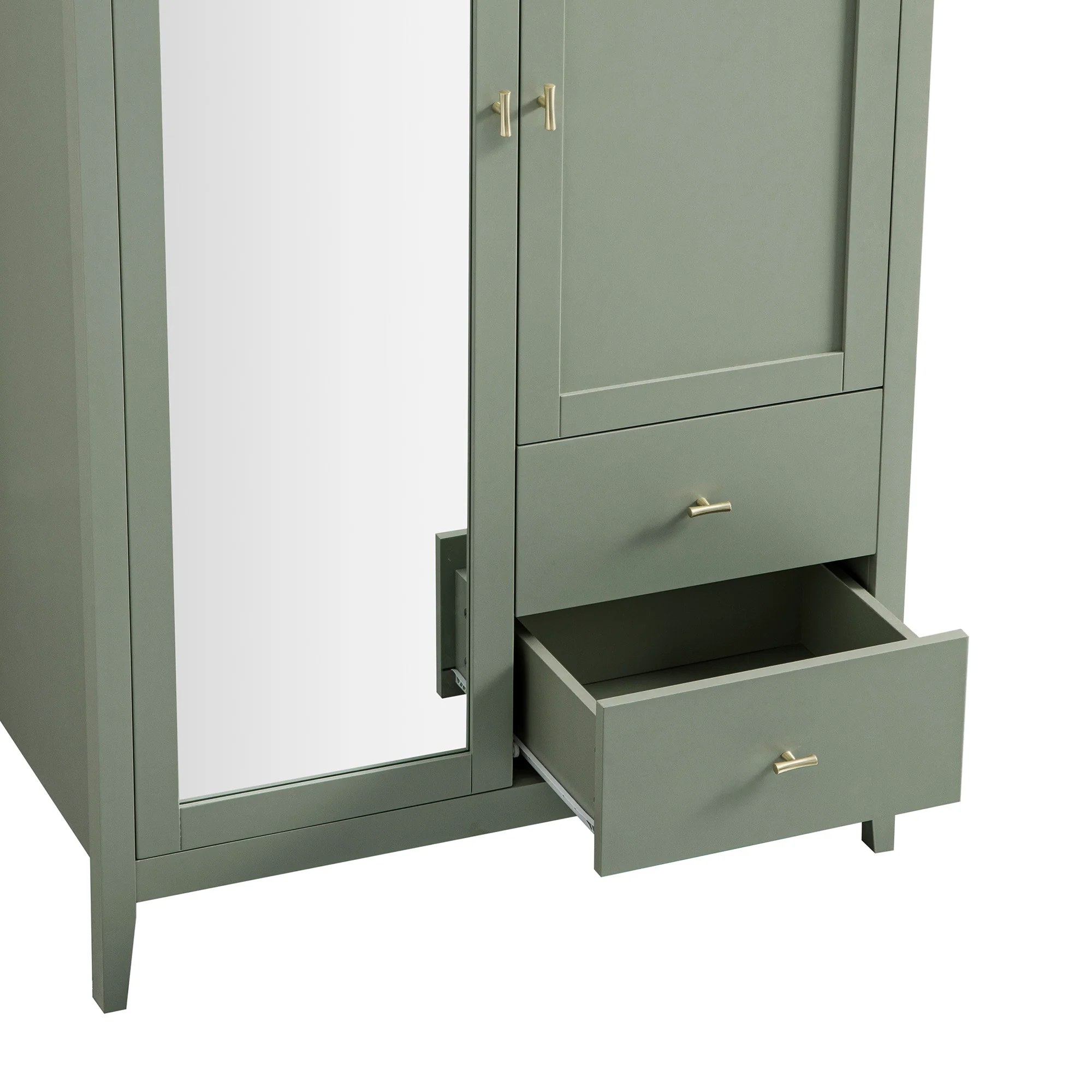 Oakham Mirrored Double Wardrobe, Desert Sage - Image 14
