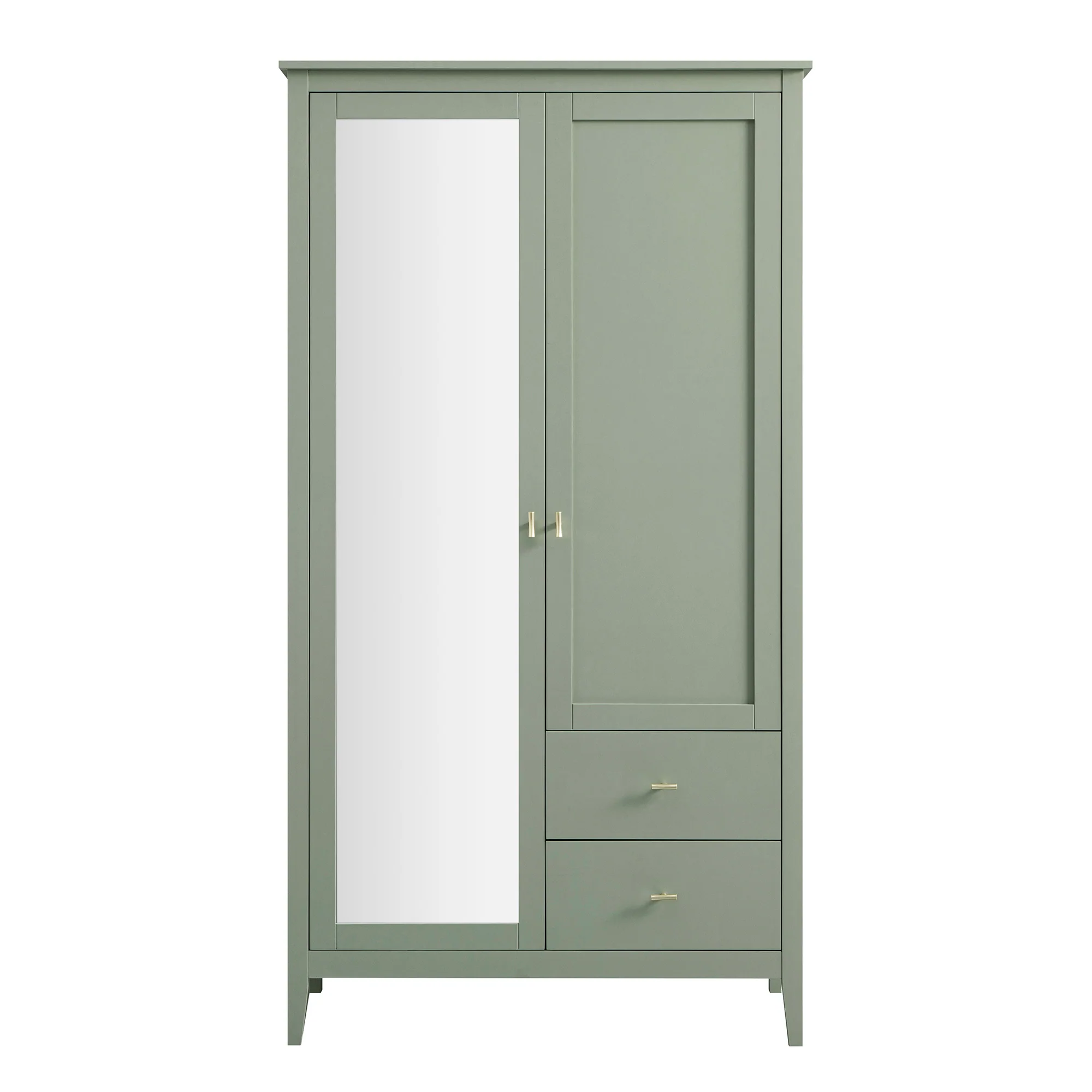 Oakham Mirrored Double Wardrobe, Desert Sage - Image 7