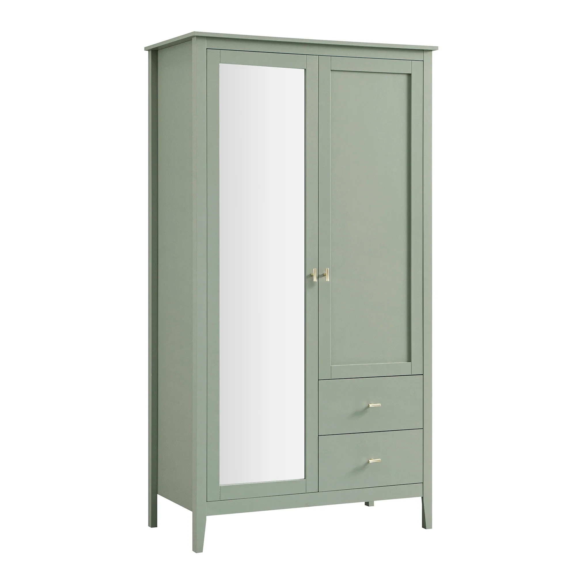 Oakham Mirrored Double Wardrobe, Desert Sage - Image 8