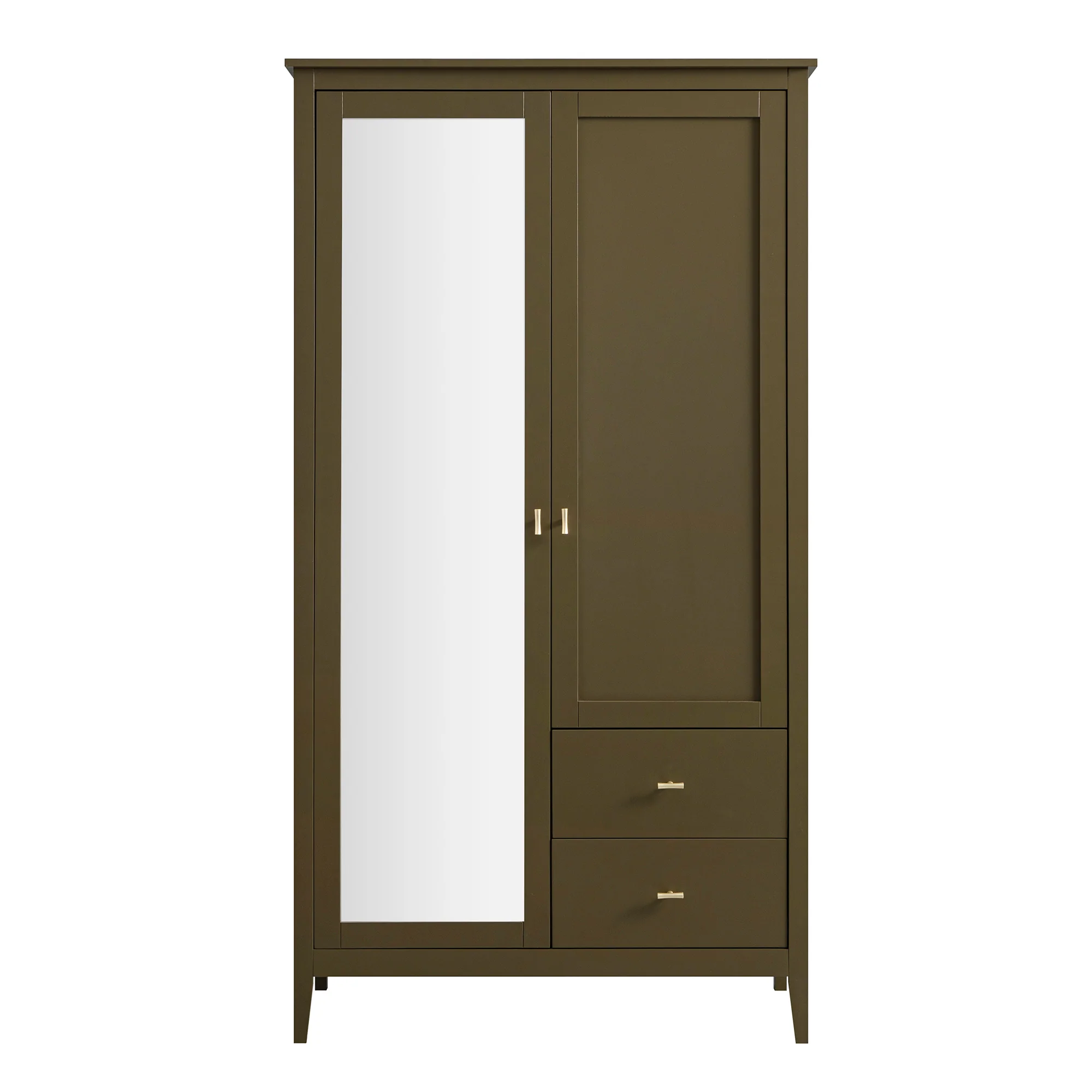 Oakham Mirrored Double Wardrobe, Olive Grove - Image 8