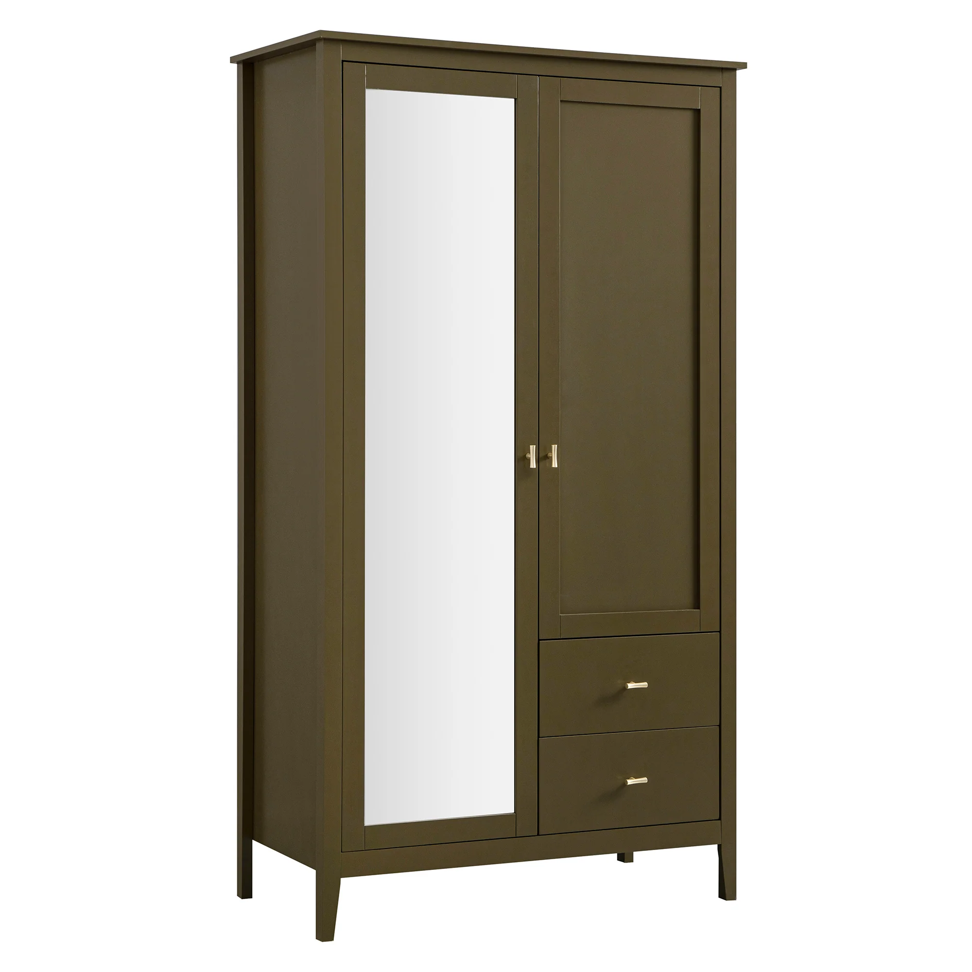 Oakham Mirrored Double Wardrobe, Olive Grove - Image 9
