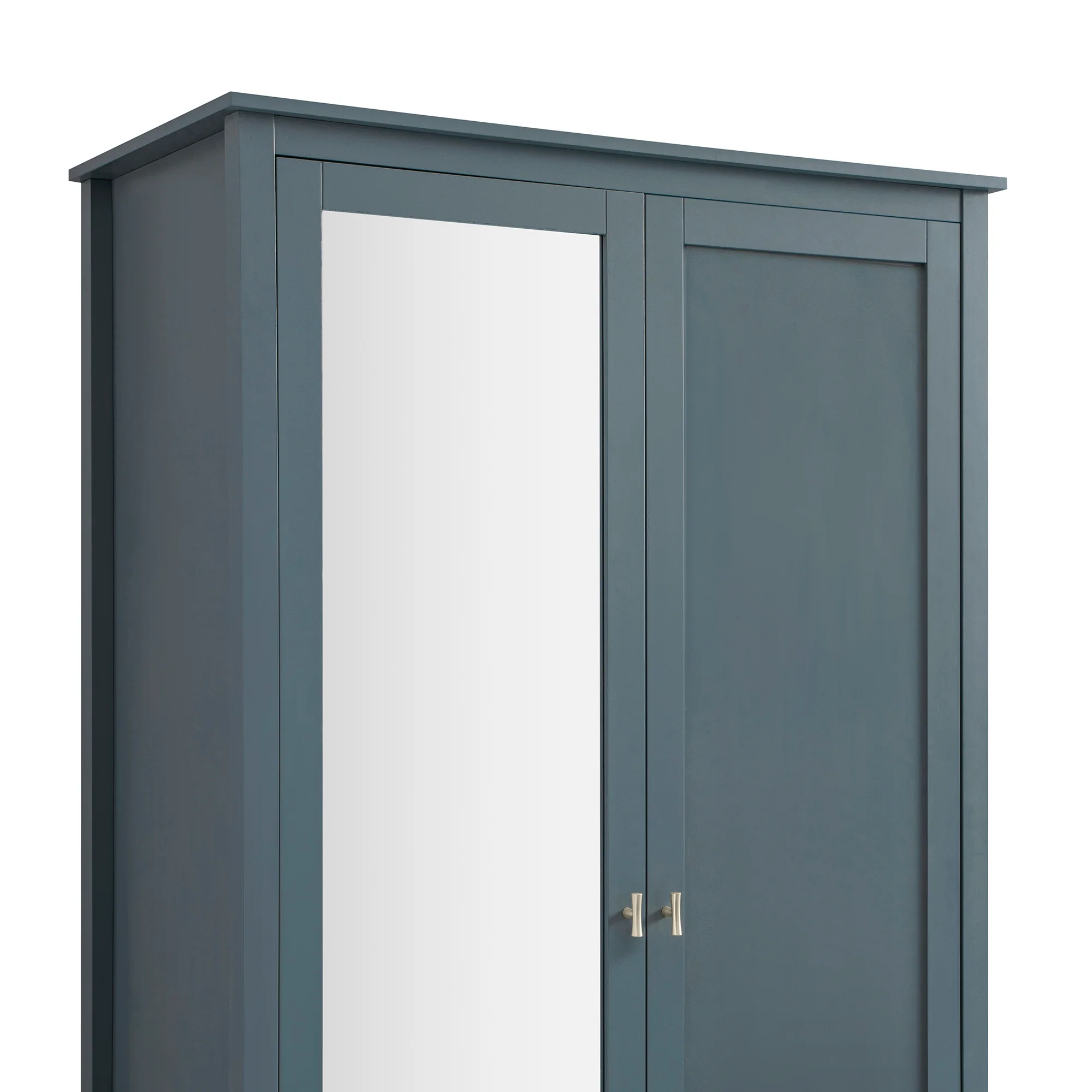 Oakham Mirrored Double Wardrobe, Stormy Blue - Image 14