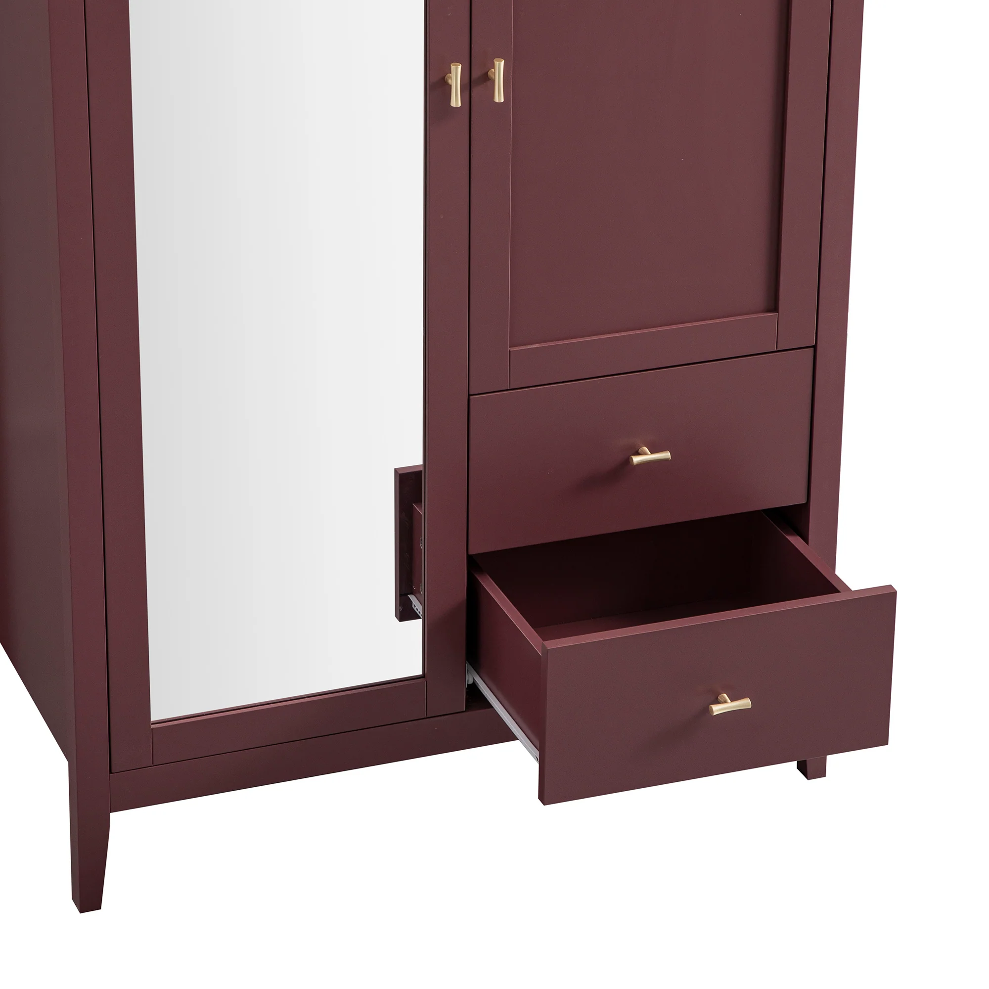 Oakham Mirrored Double Wardrobe, Wild Cherry - Image 14